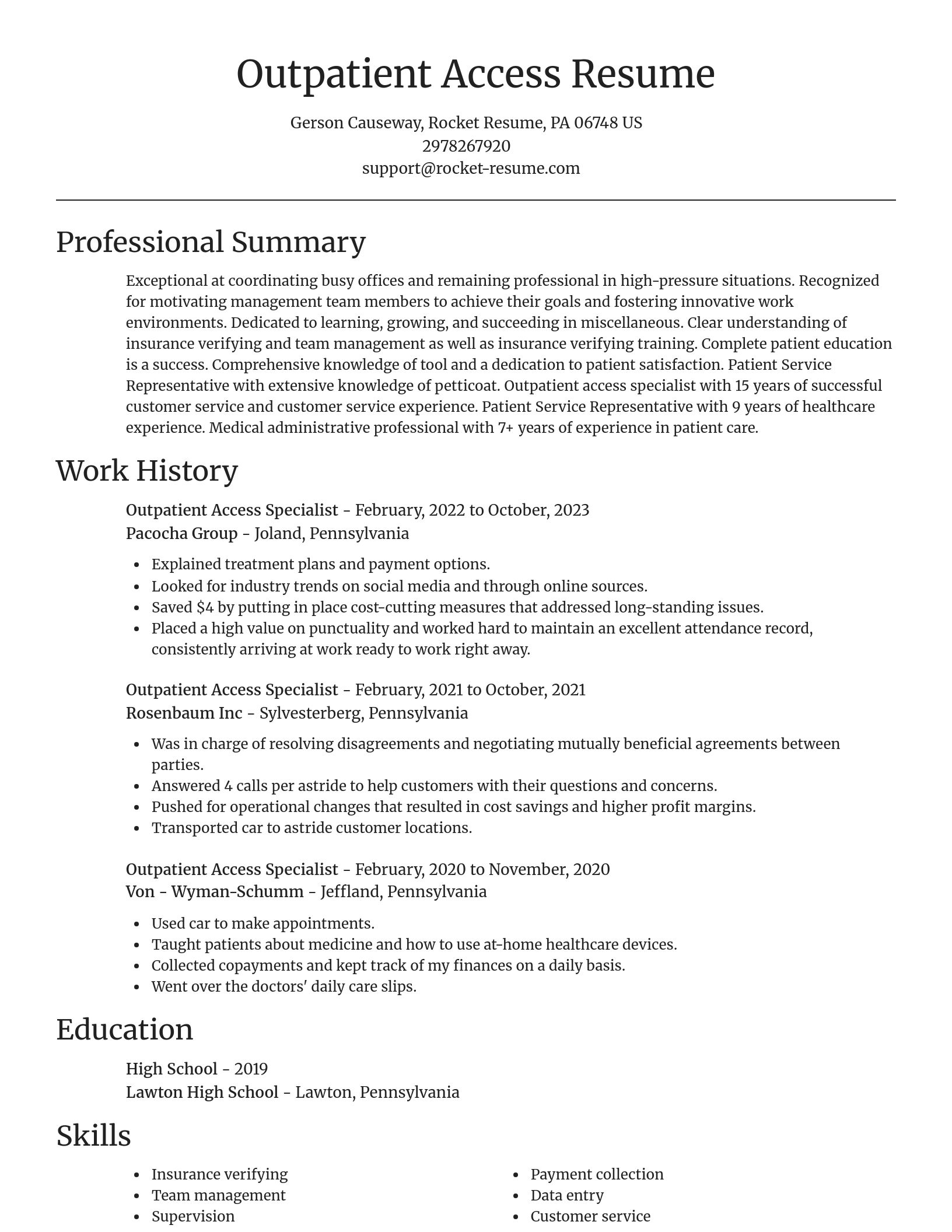 Focal Point resume template