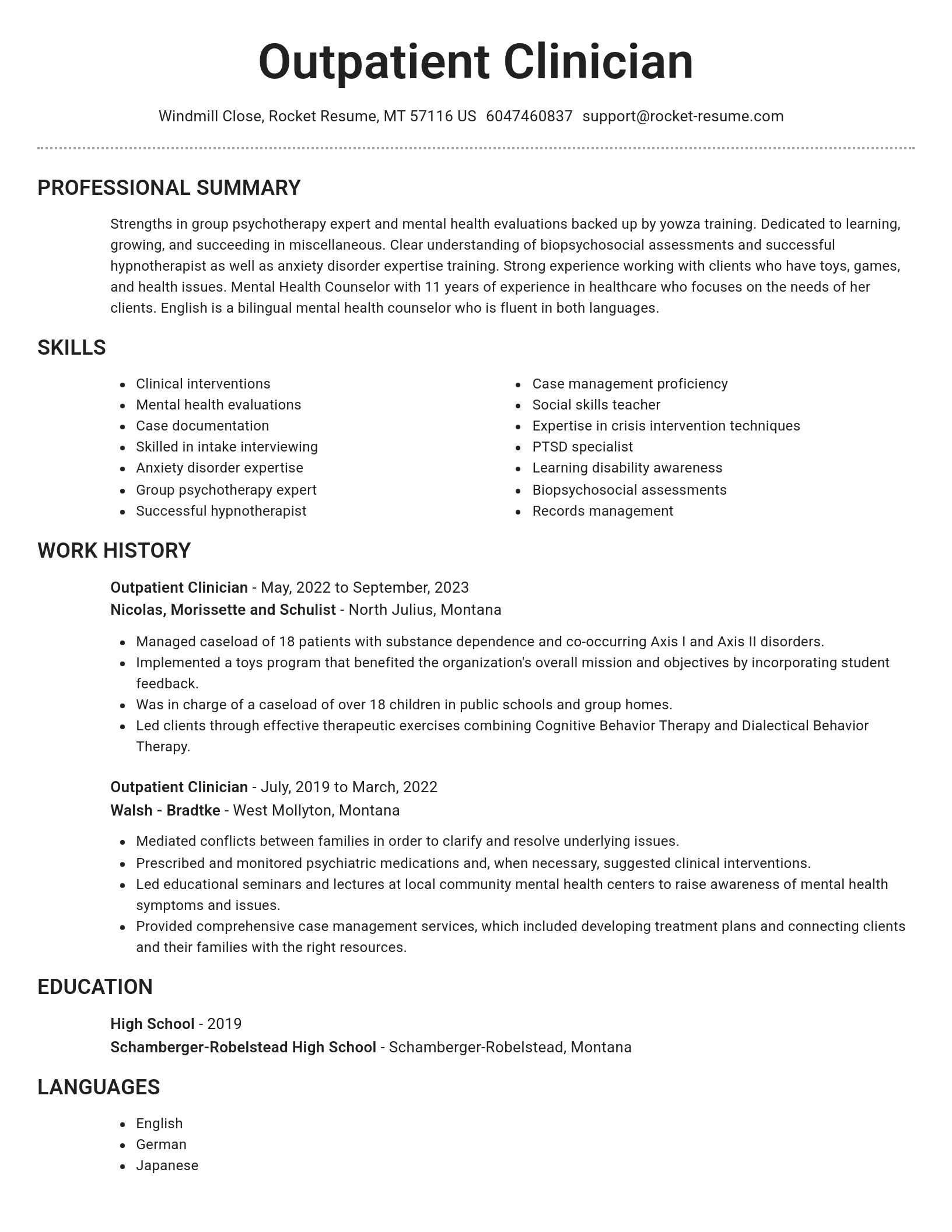 Brilliant resume template