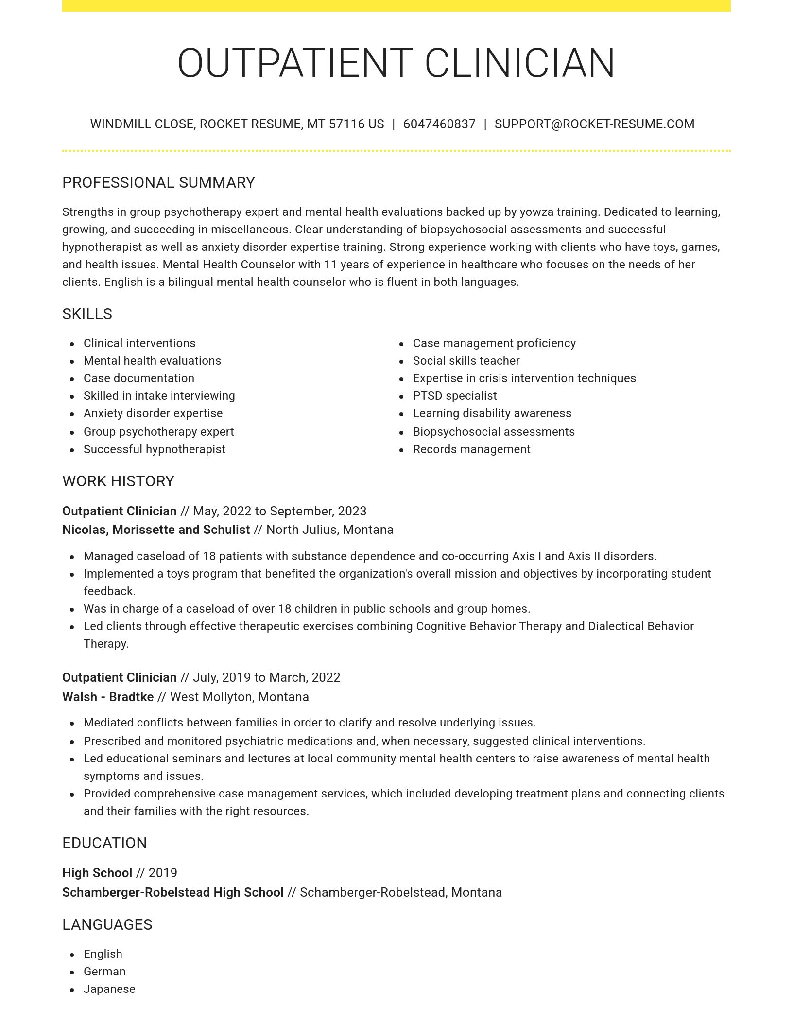 Grand resume template