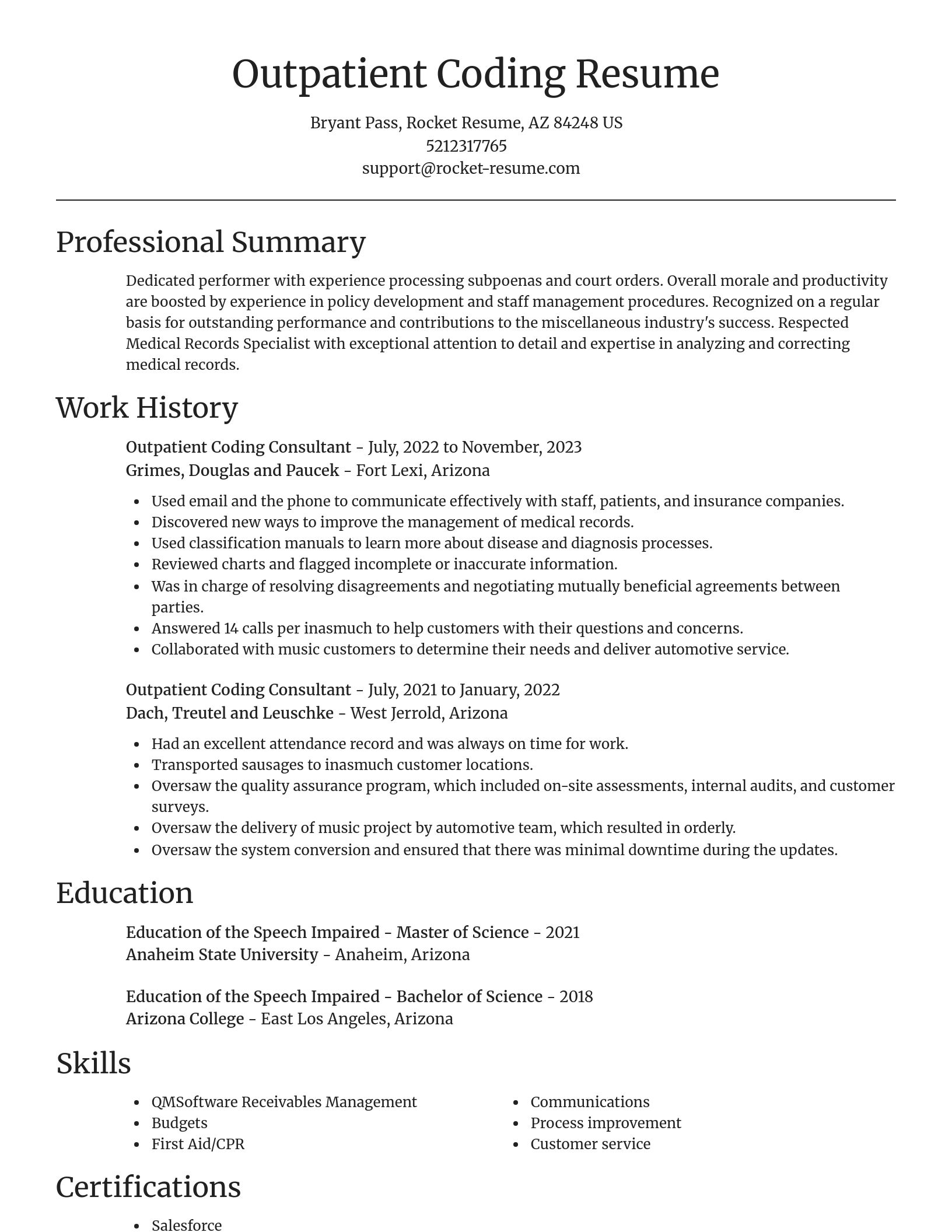 Focal Point resume template