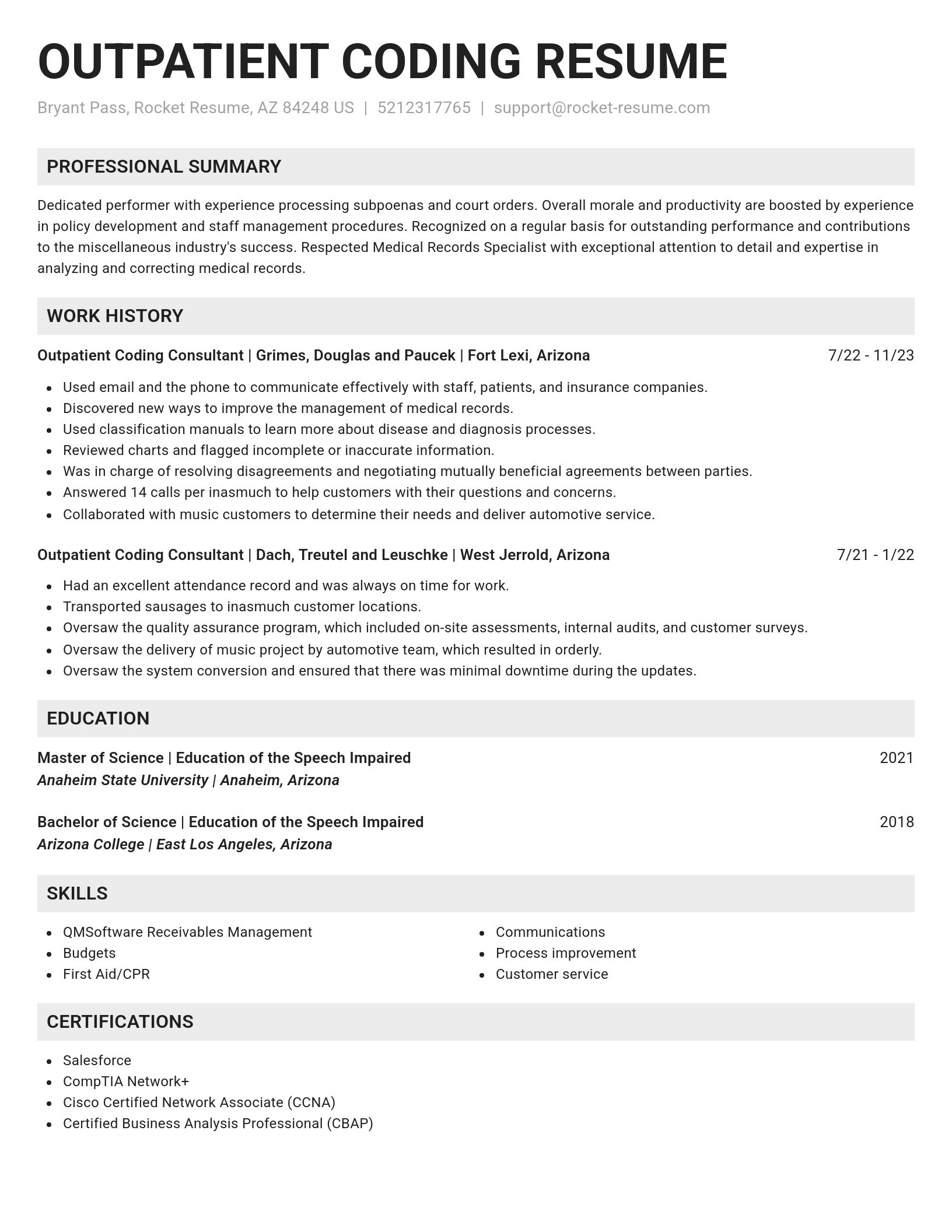 Genius resume template