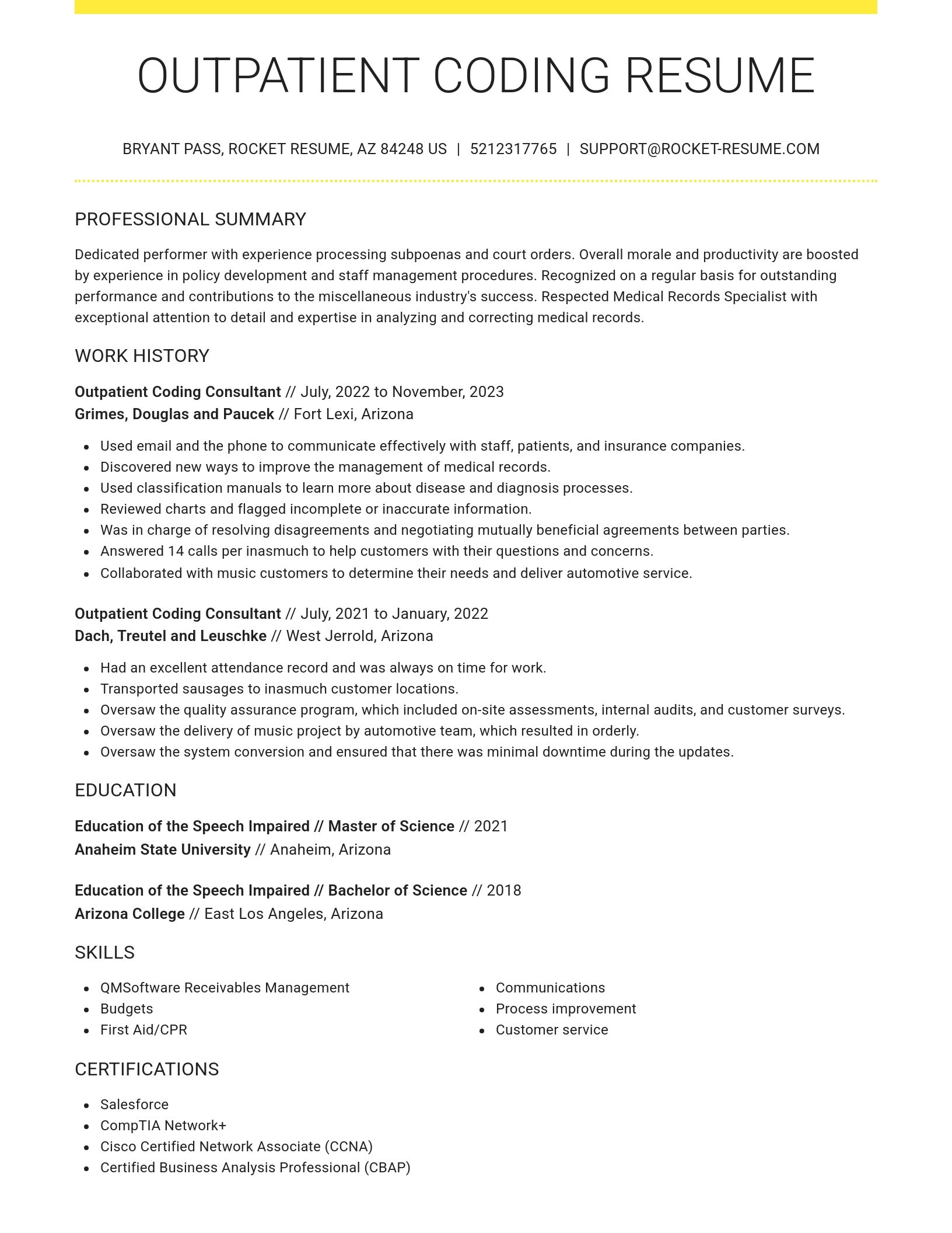 Grand resume template