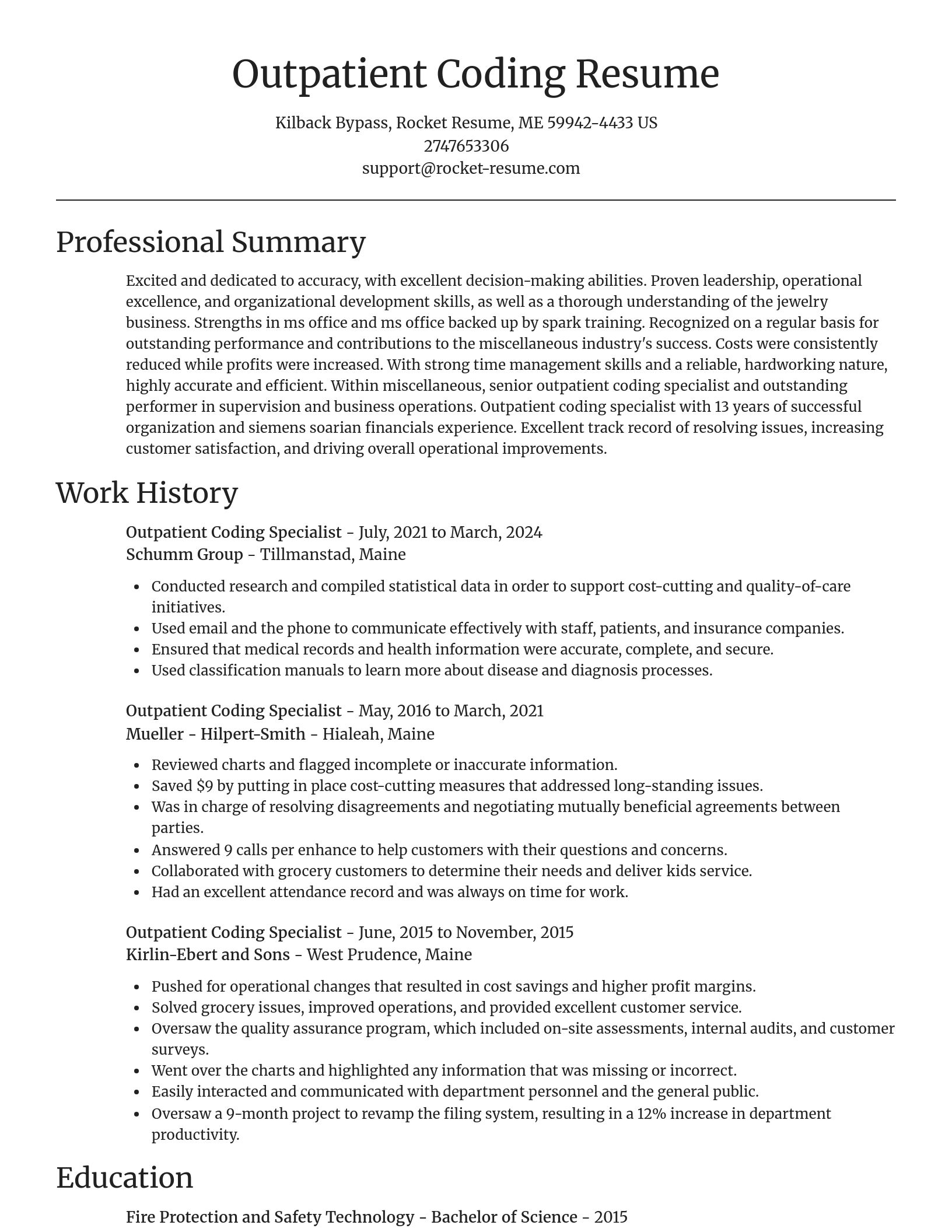 Focal Point resume template