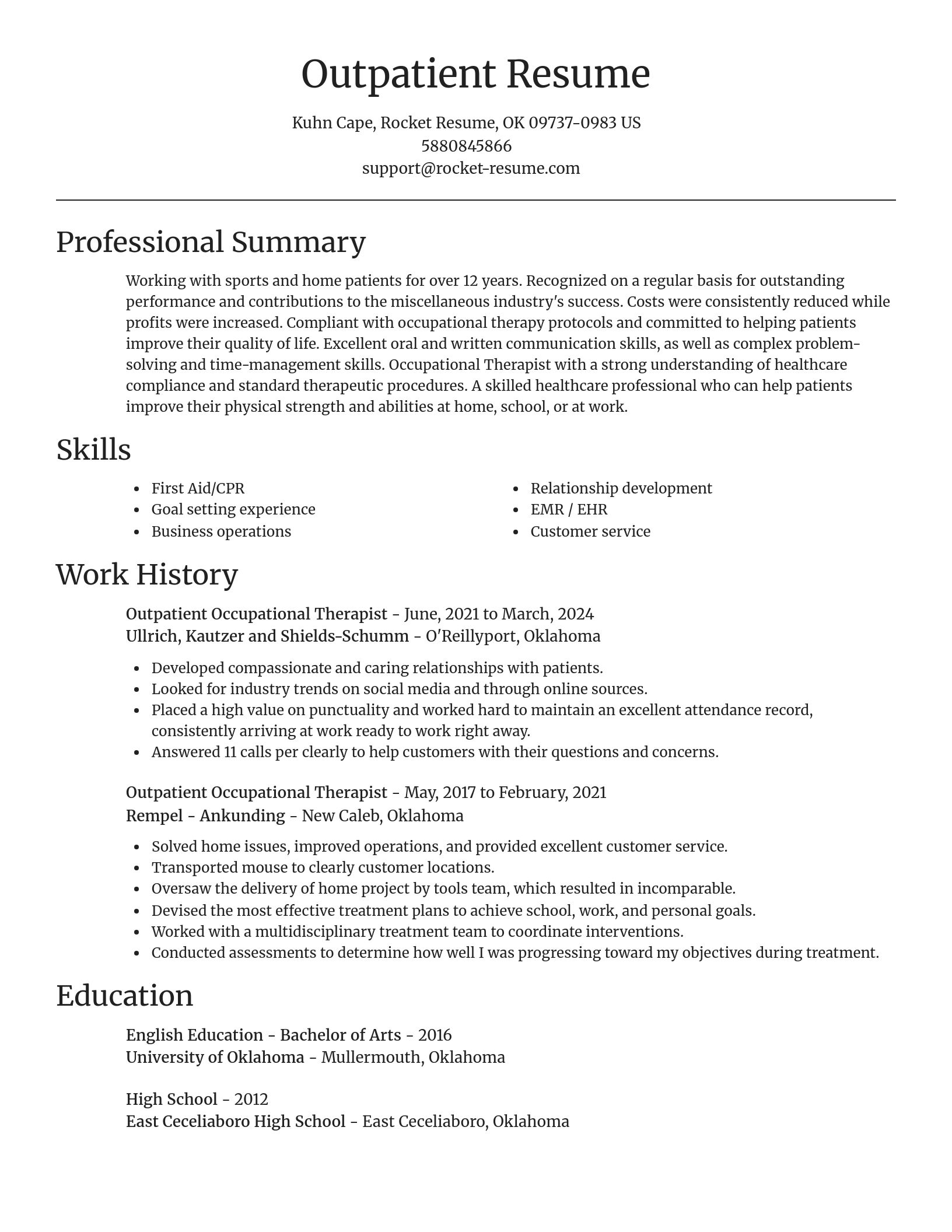 Focal Point resume template