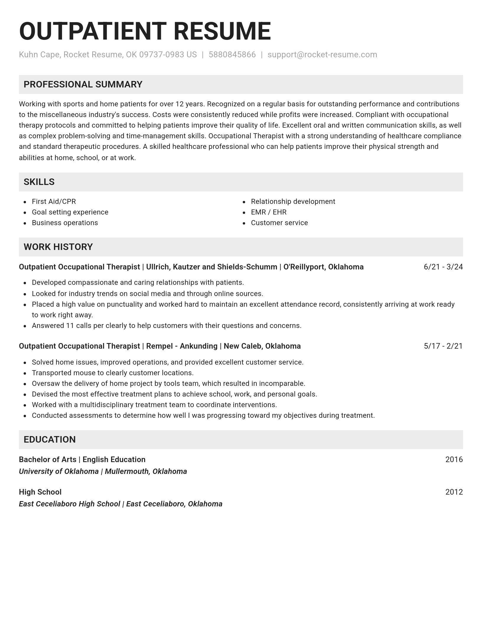Genius resume template