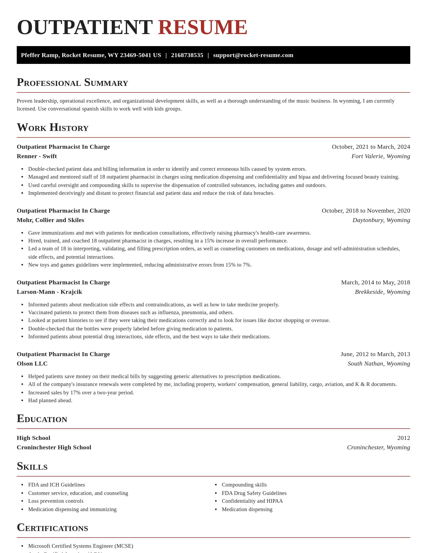 Exquisite resume template