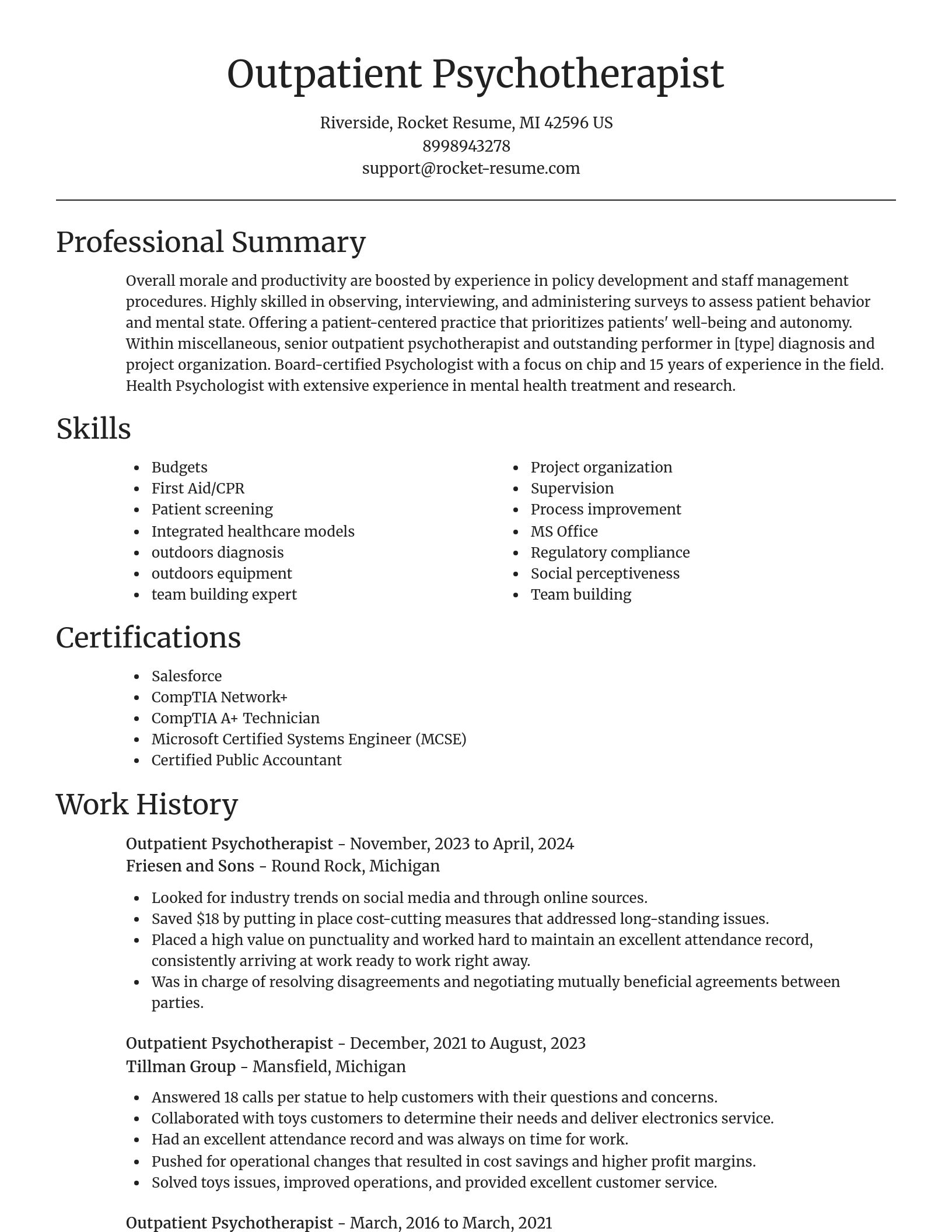 Focal Point resume template