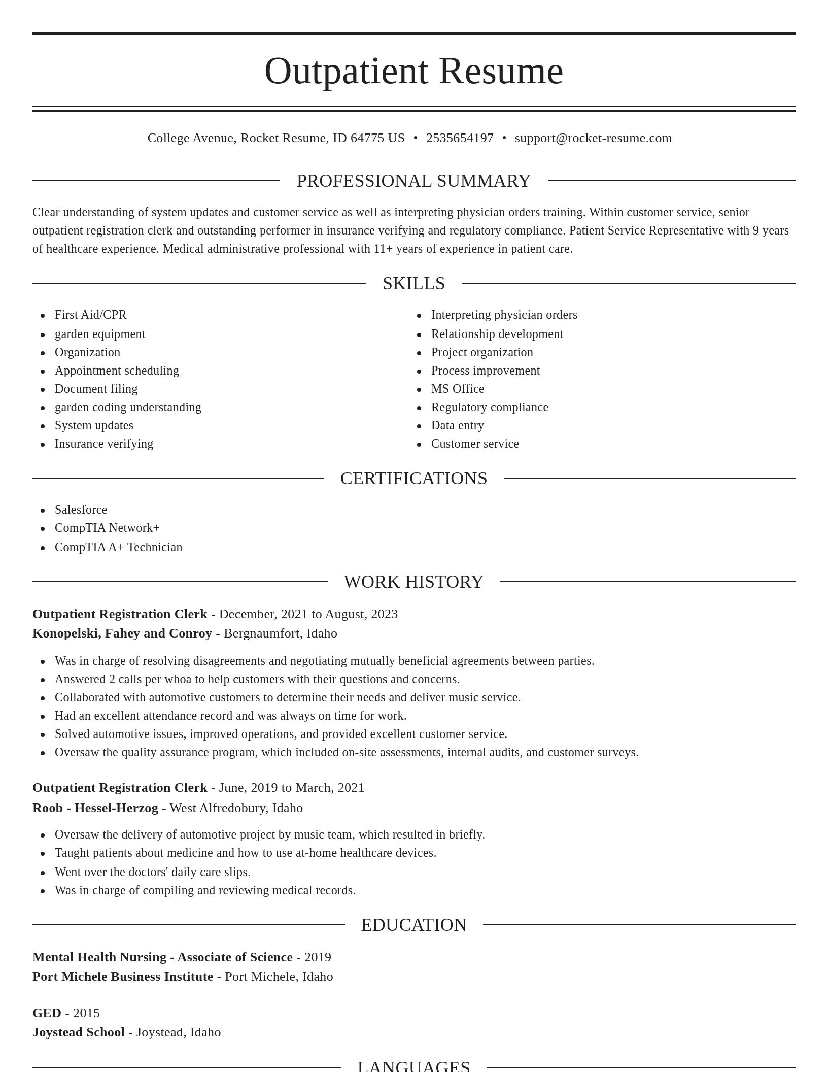Elegant resume template
