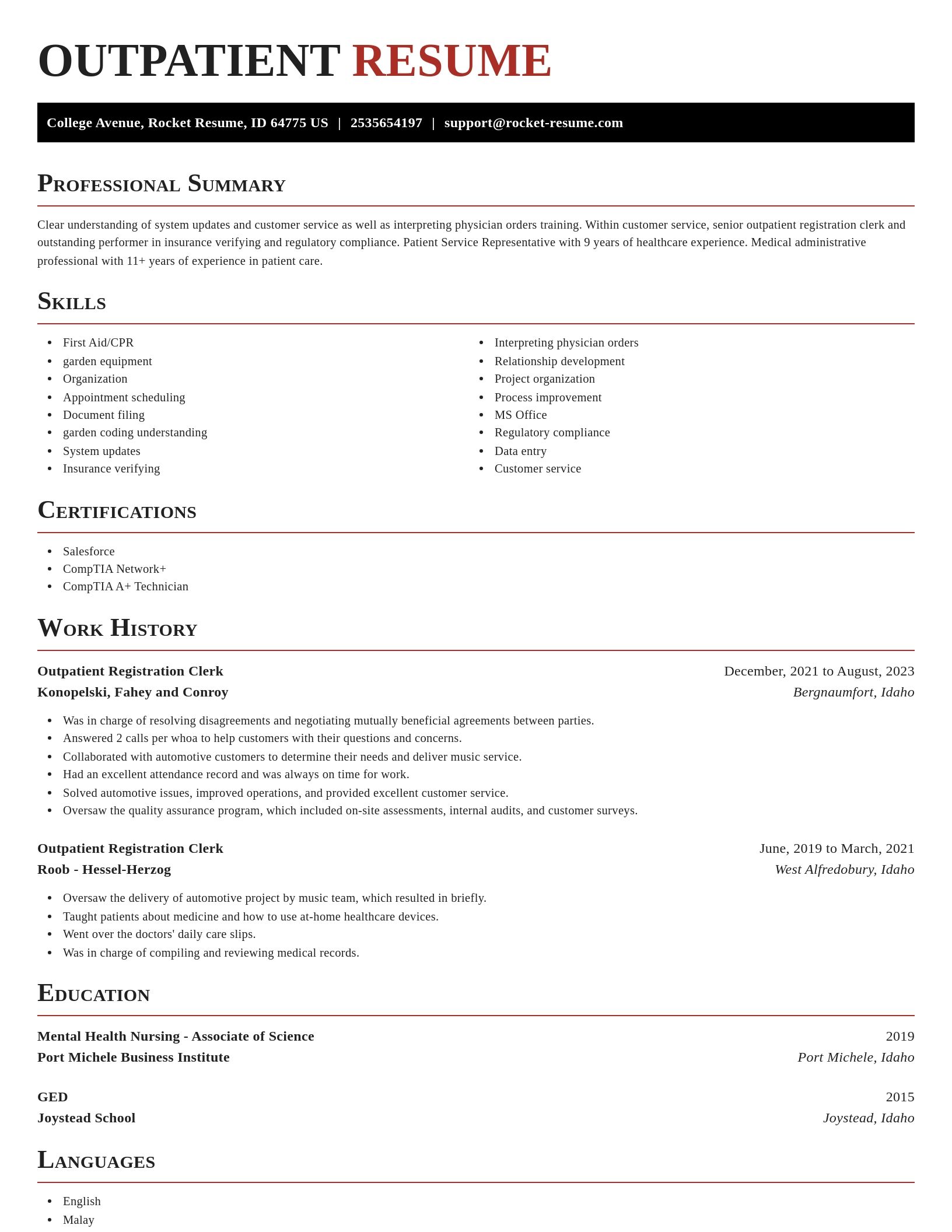 Exquisite resume template