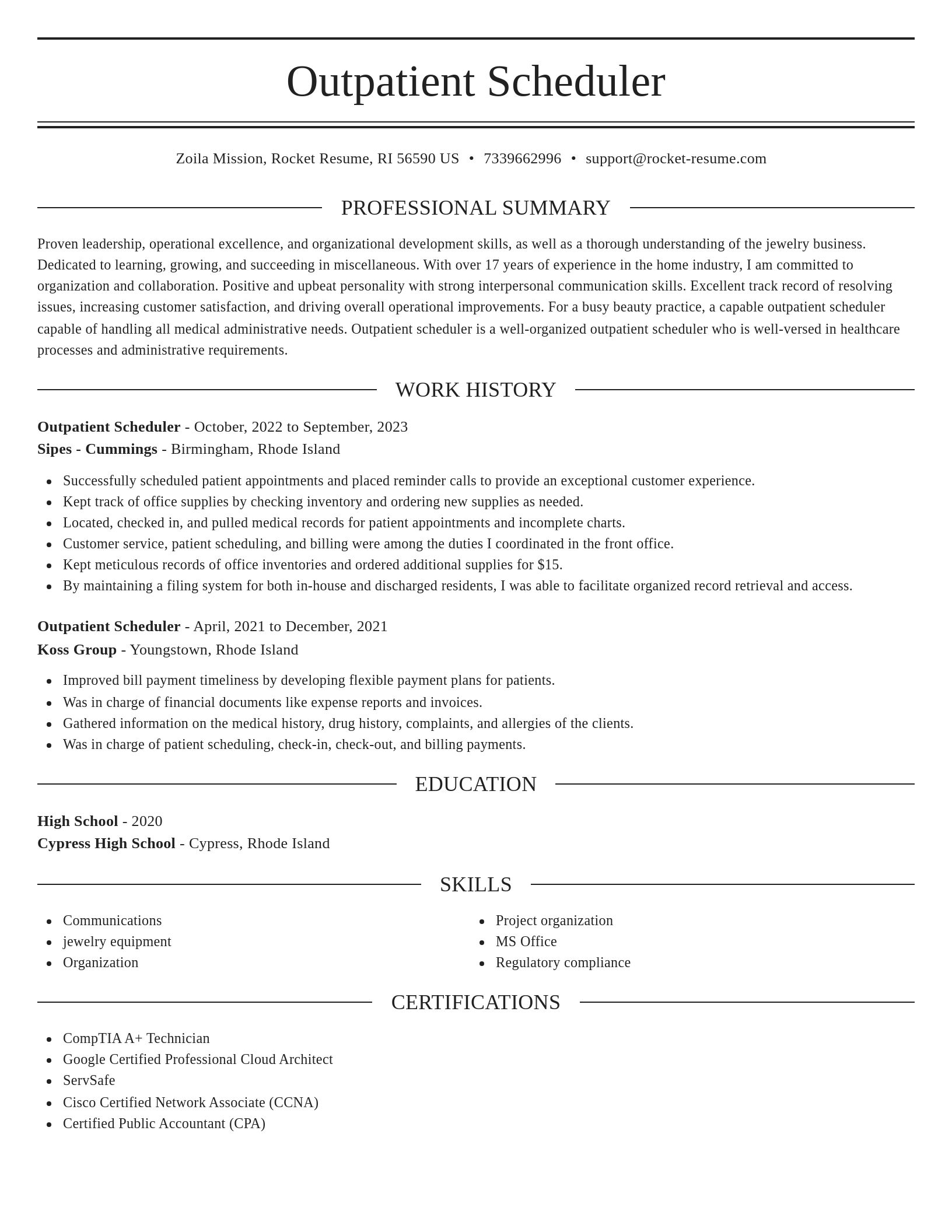 Elegant resume template