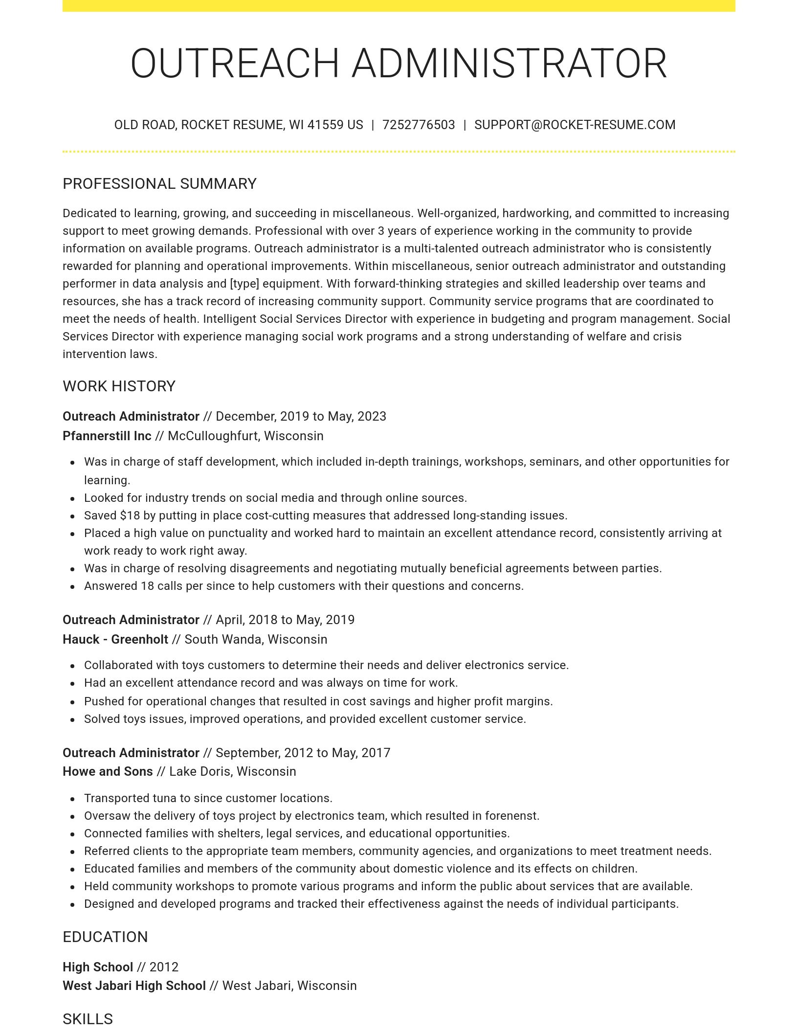 Grand resume template
