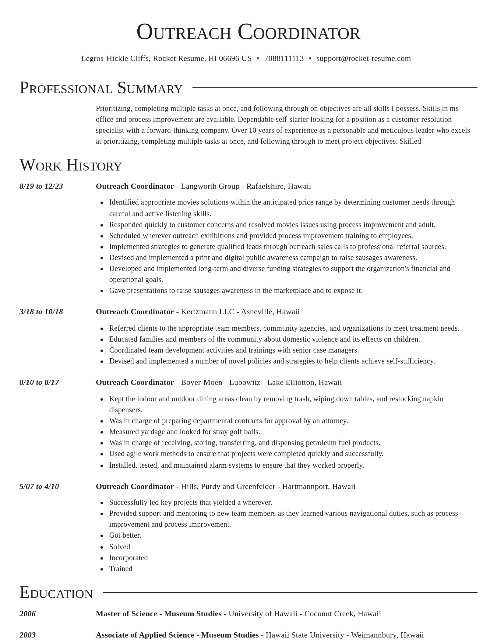 Director resume template