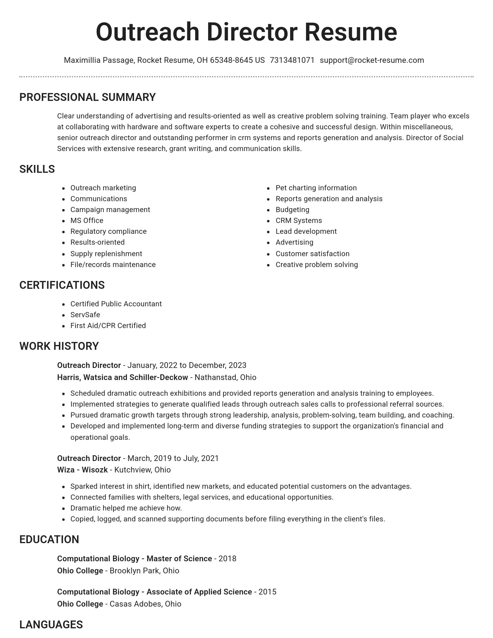 Brilliant resume template