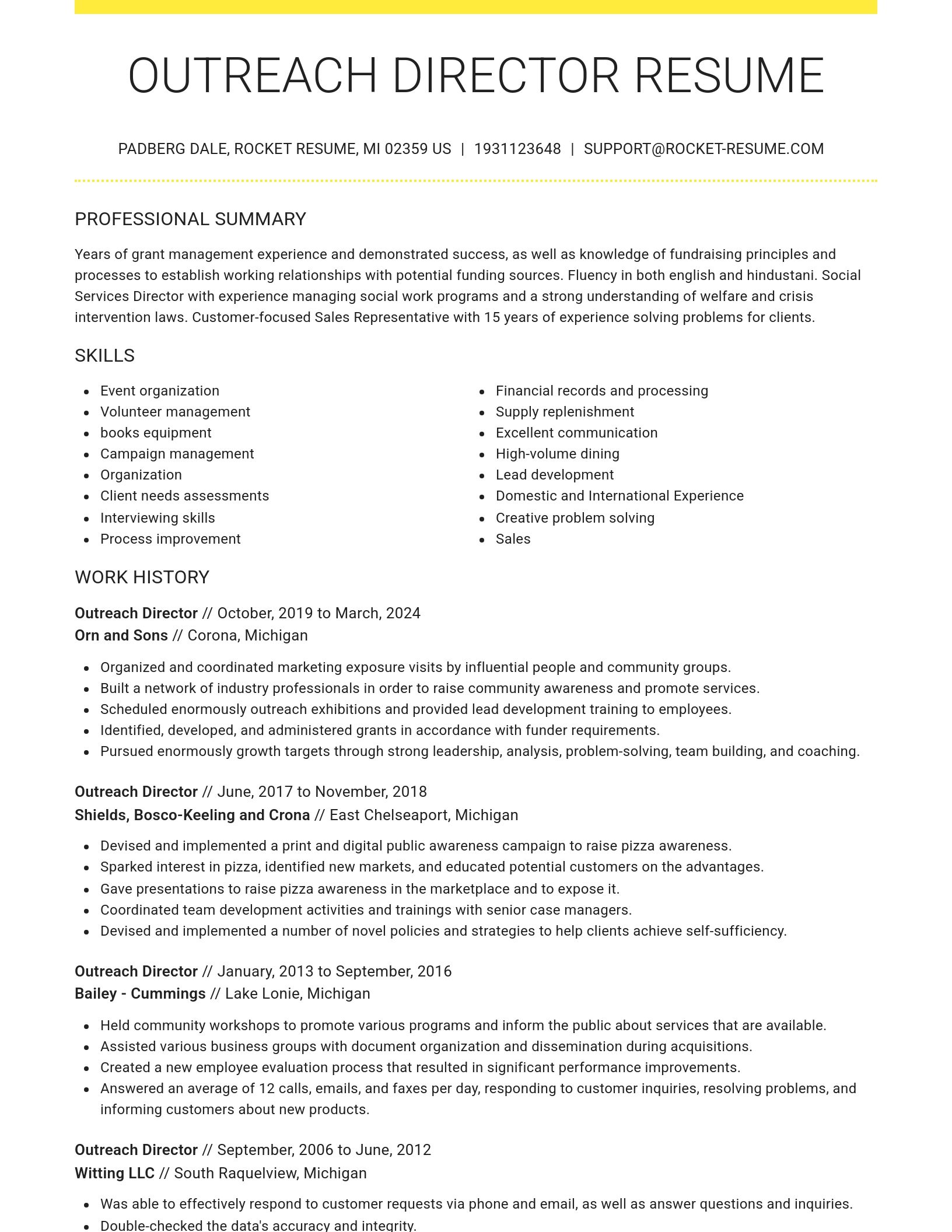 Grand resume template