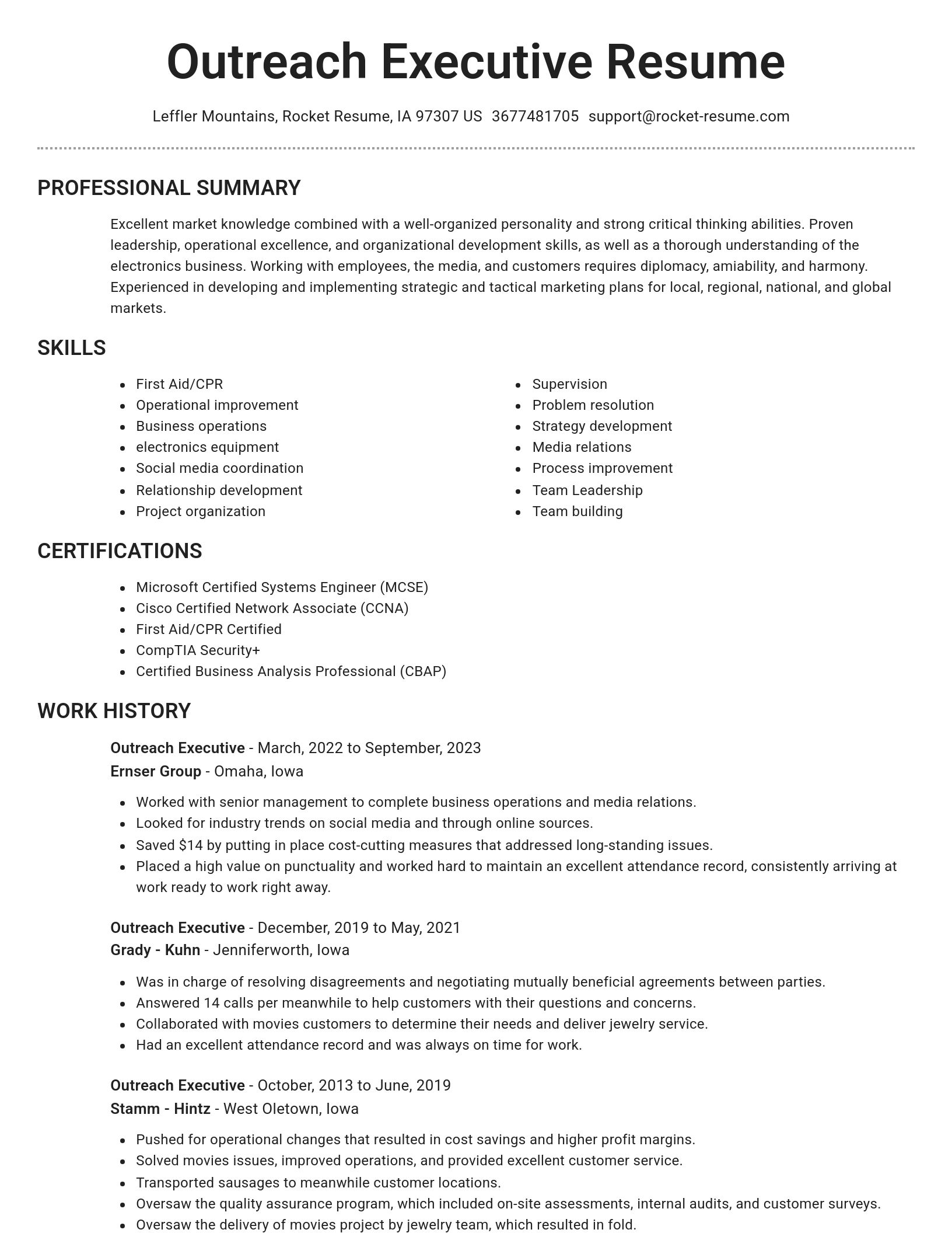Brilliant resume template