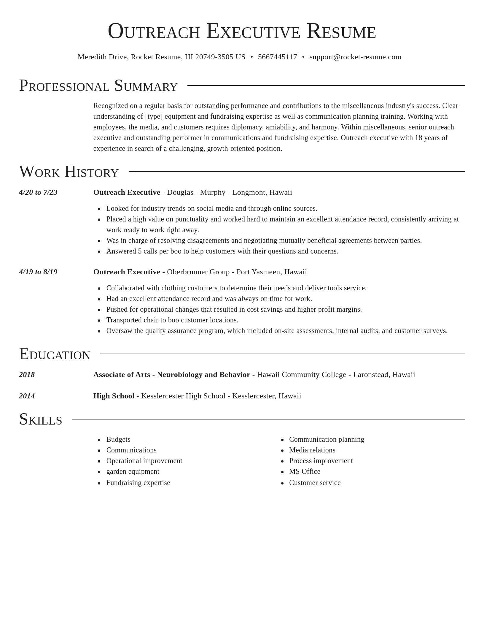 Director resume template