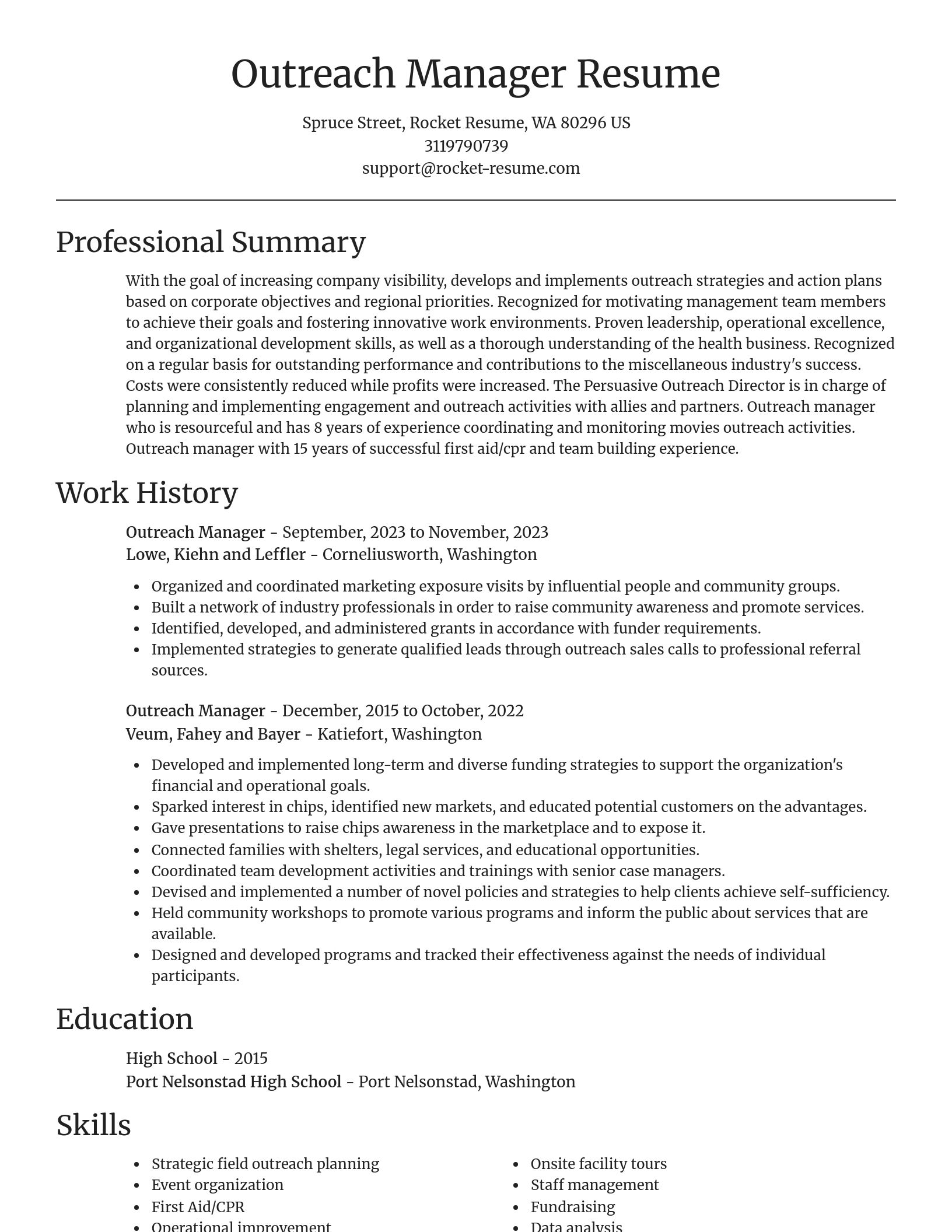 Focal Point resume template