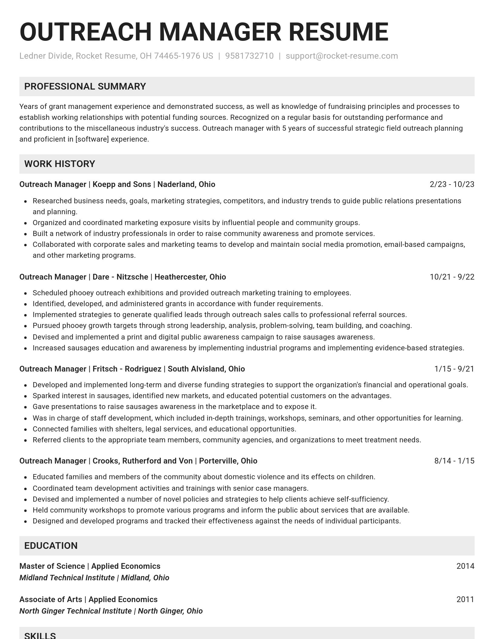 Genius resume template