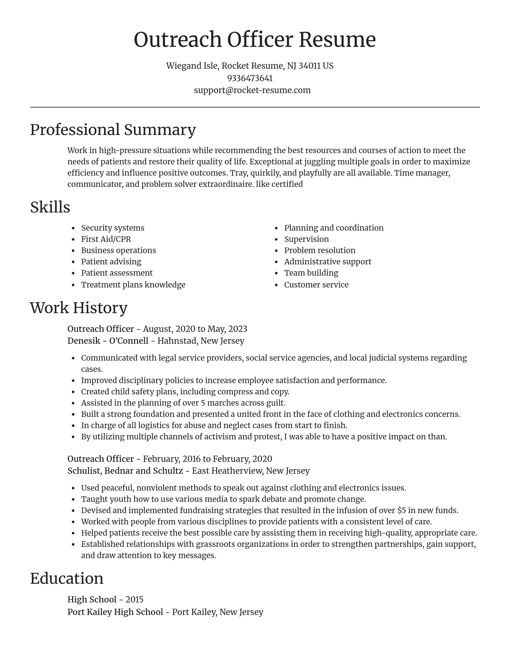 Focal Point resume template