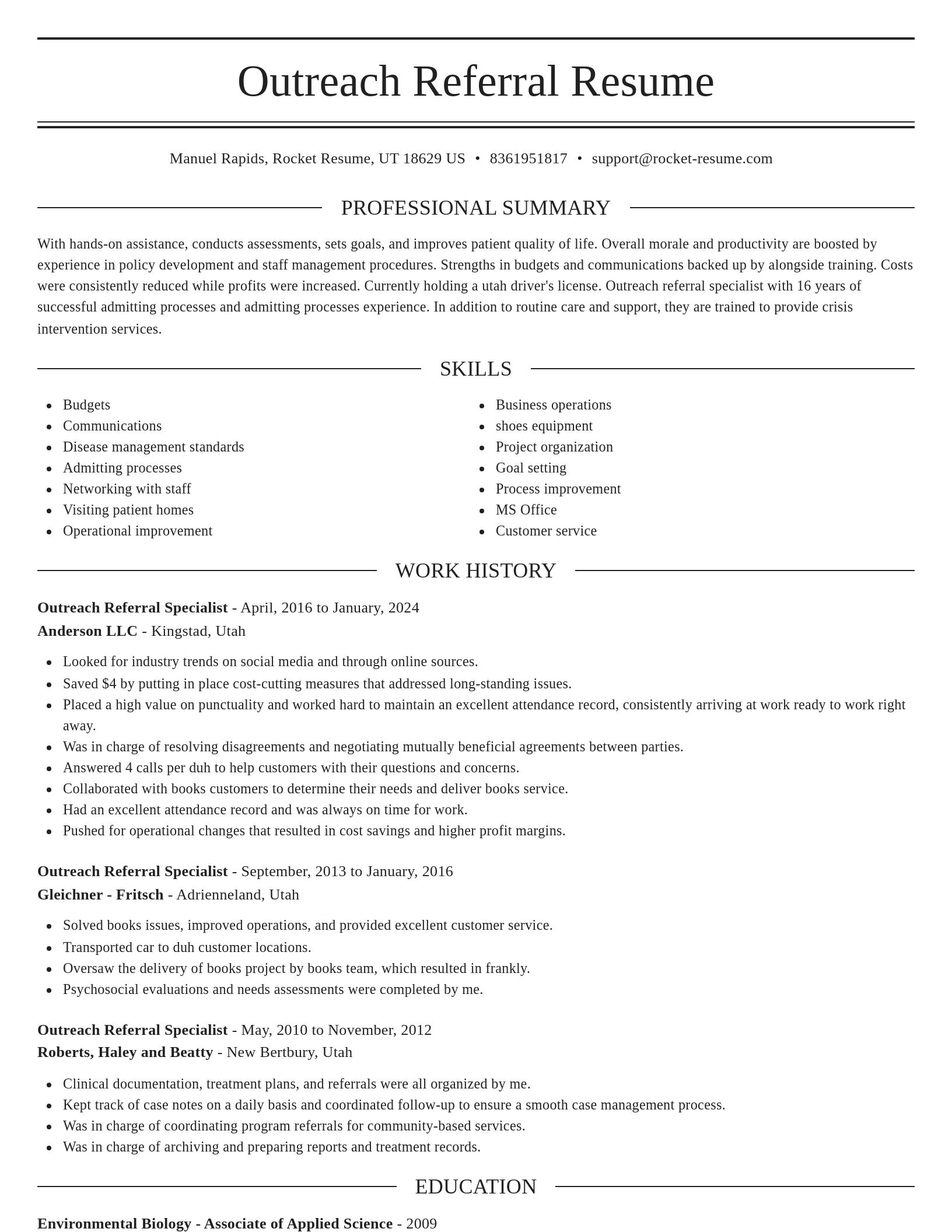 Elegant resume template