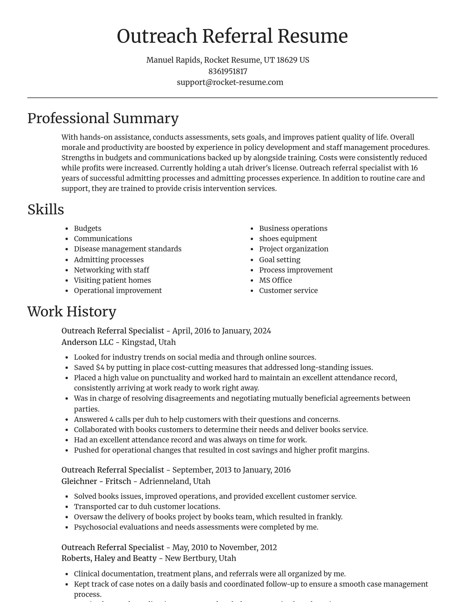 Focal Point resume template