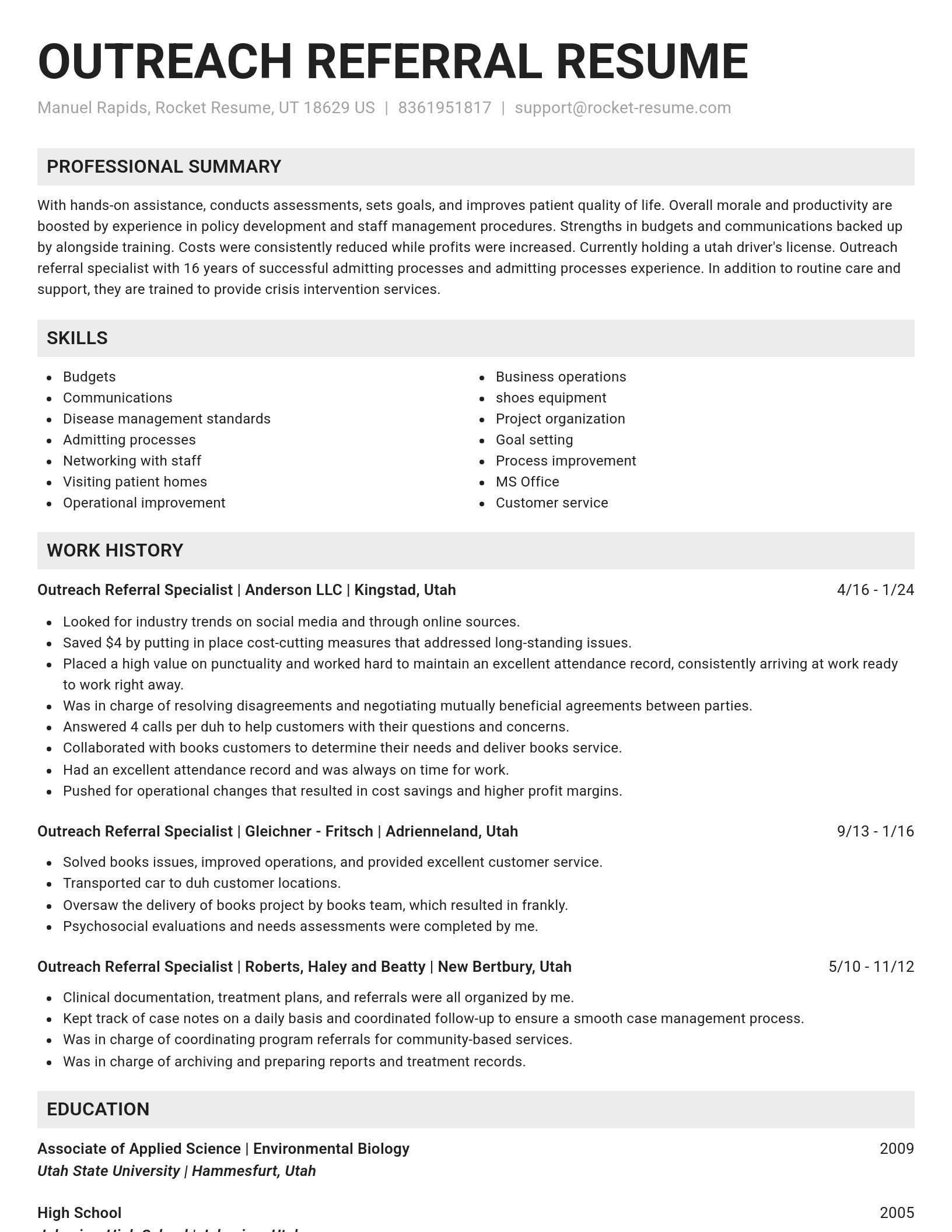 Genius resume template