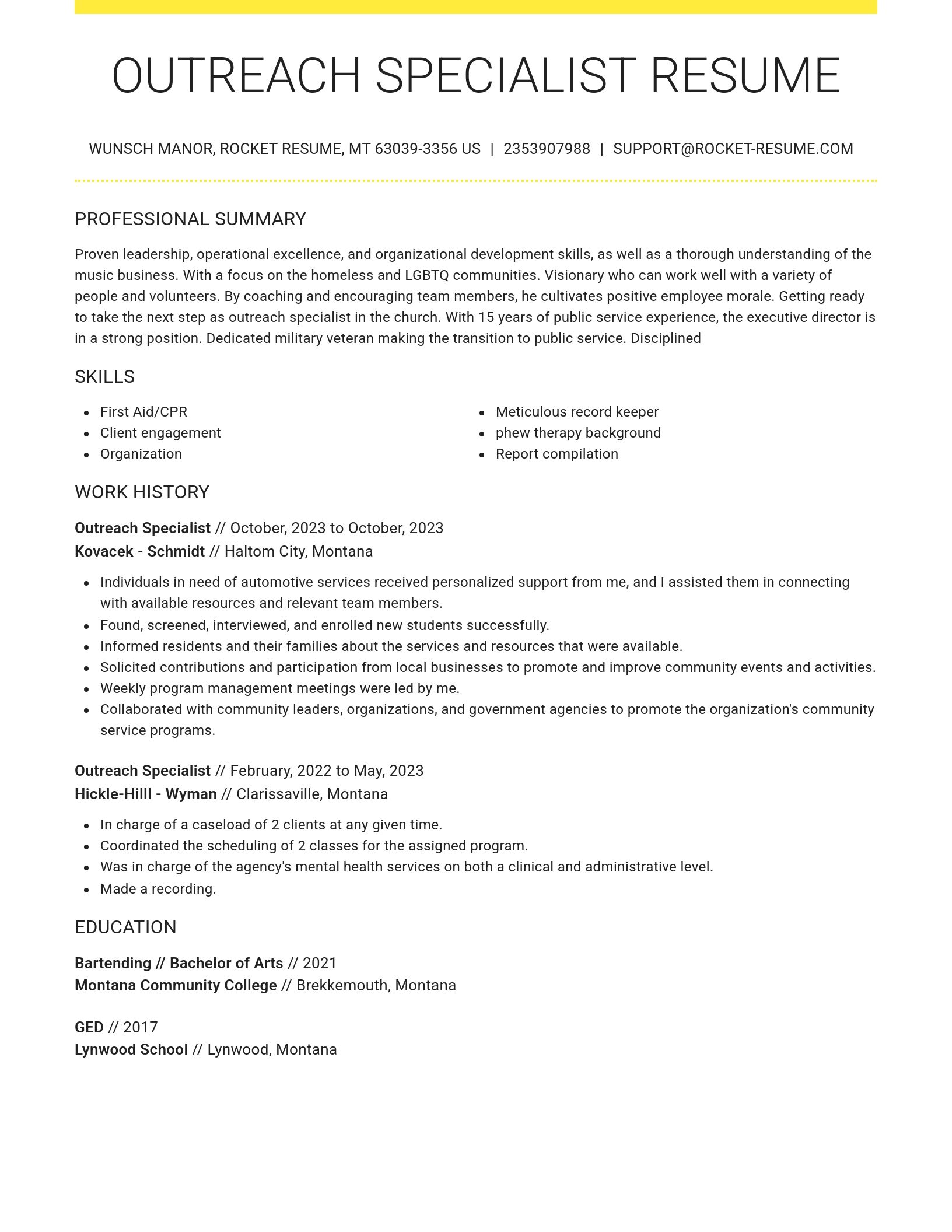 Grand resume template