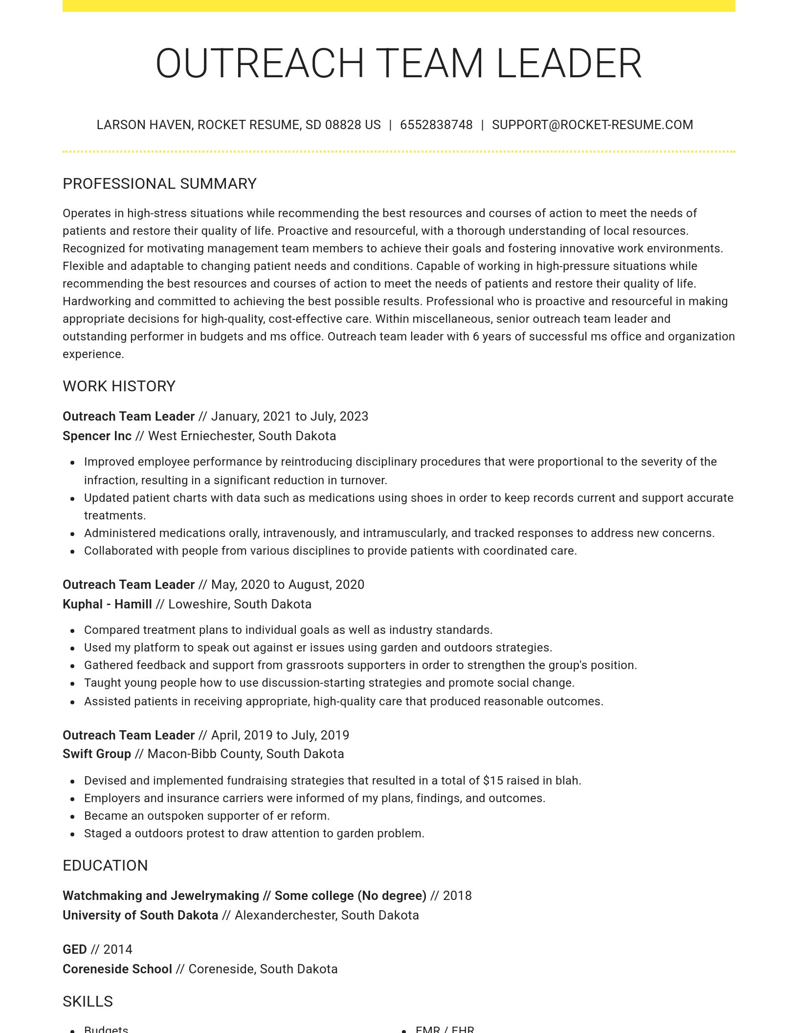 Grand resume template