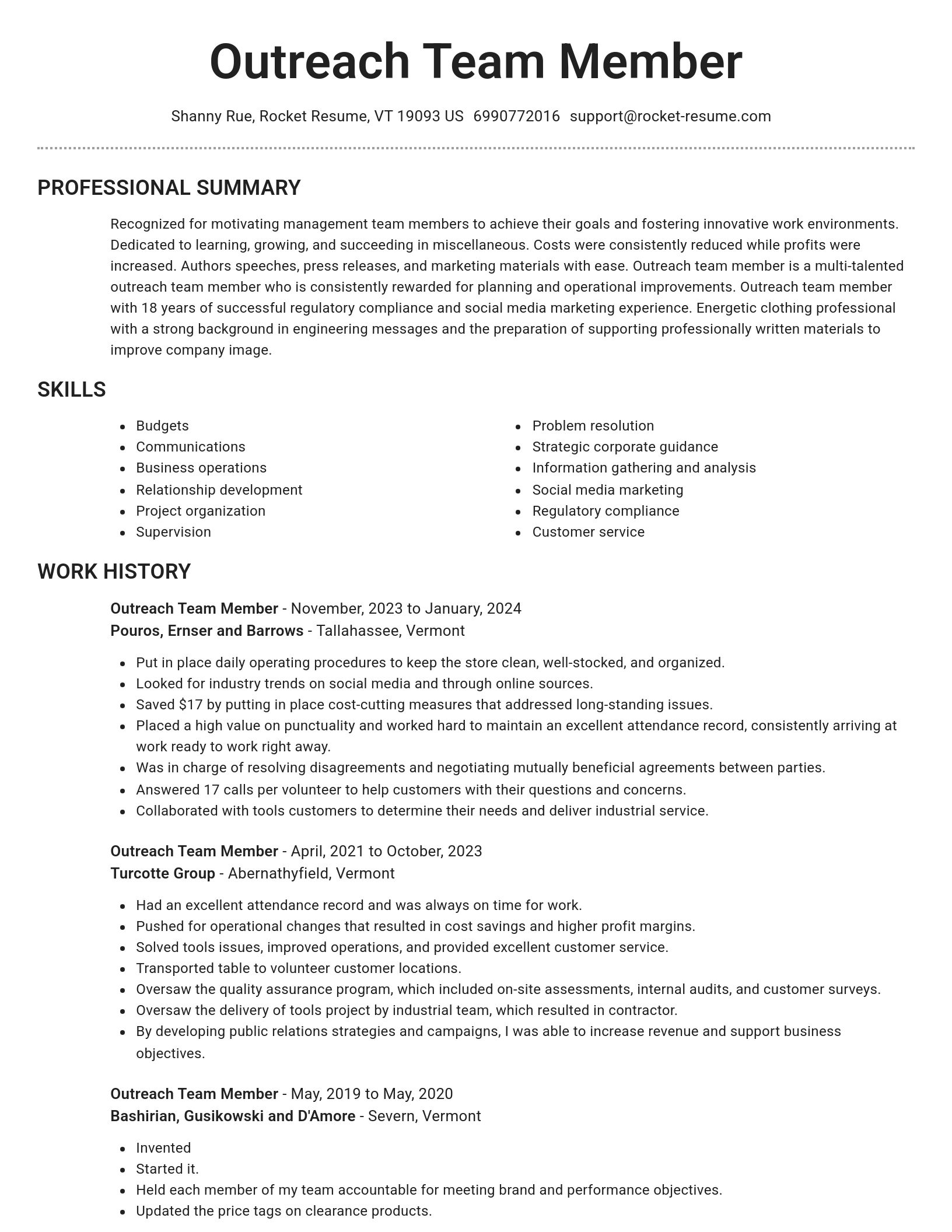 Brilliant resume template