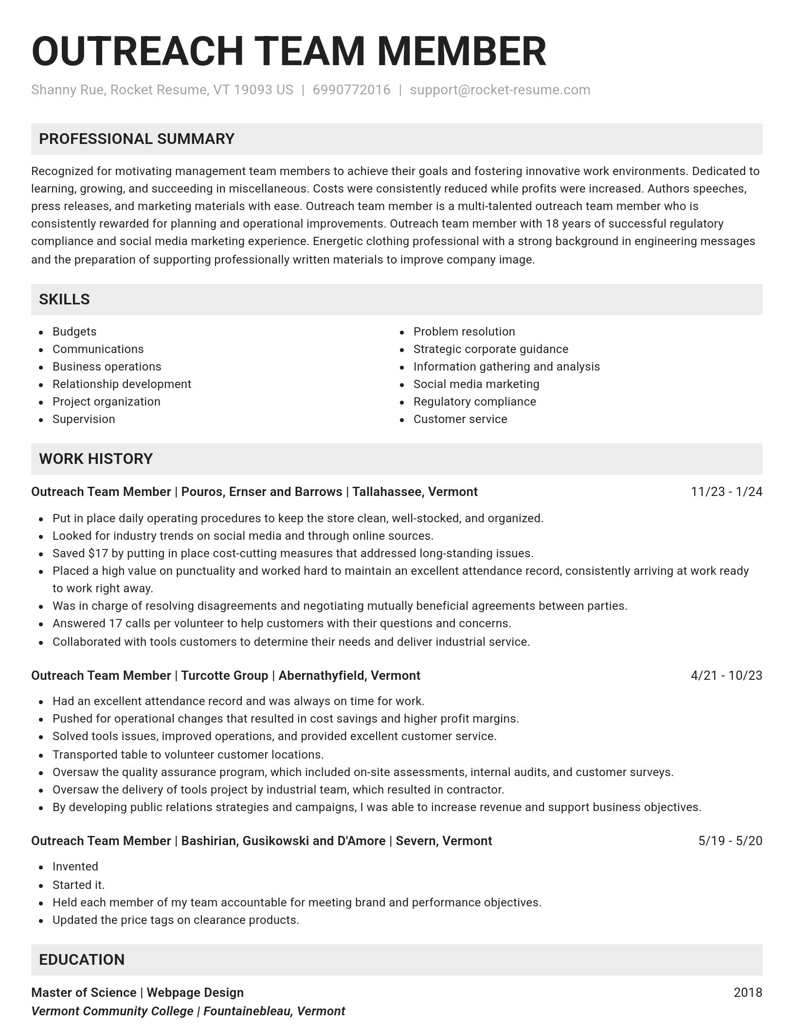 Genius resume template