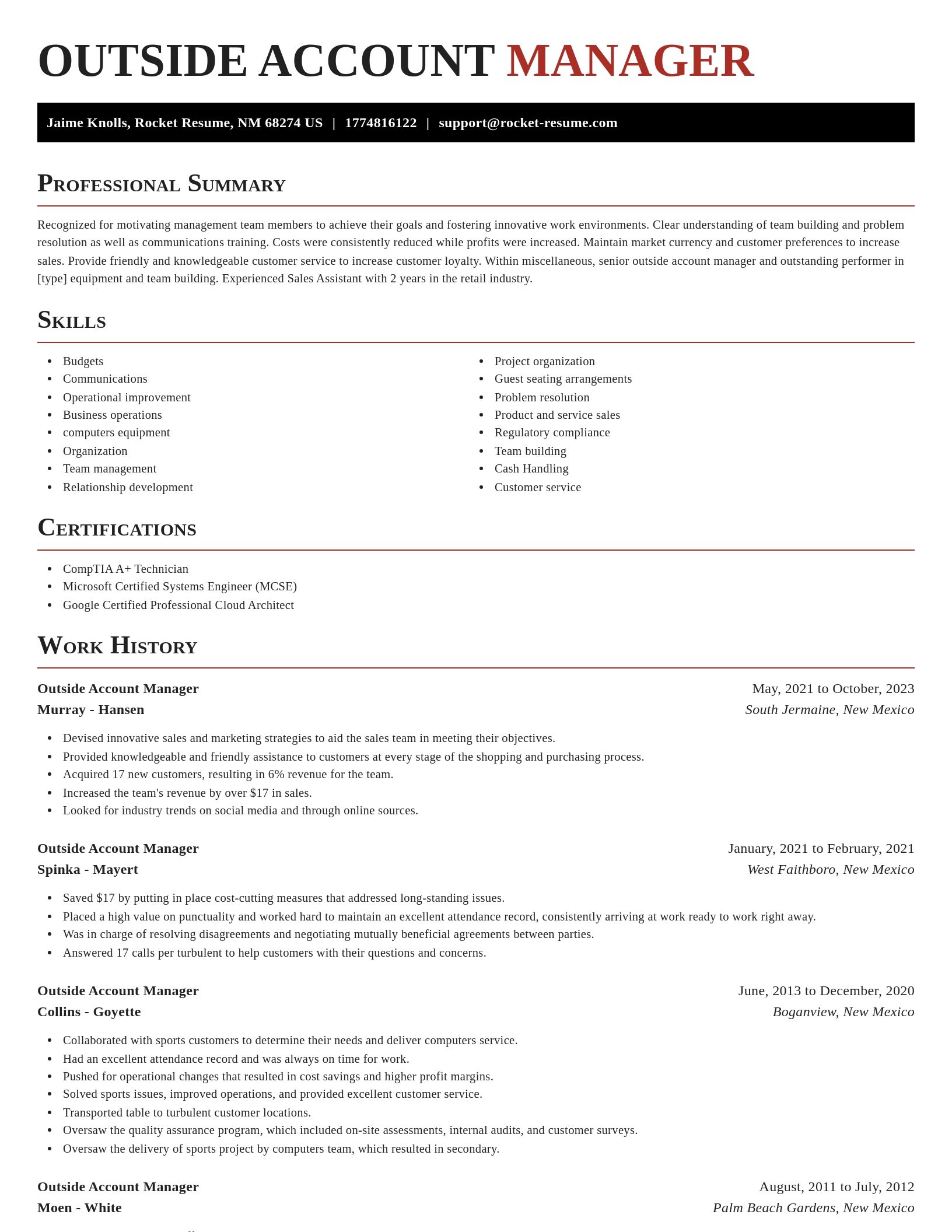Exquisite resume template