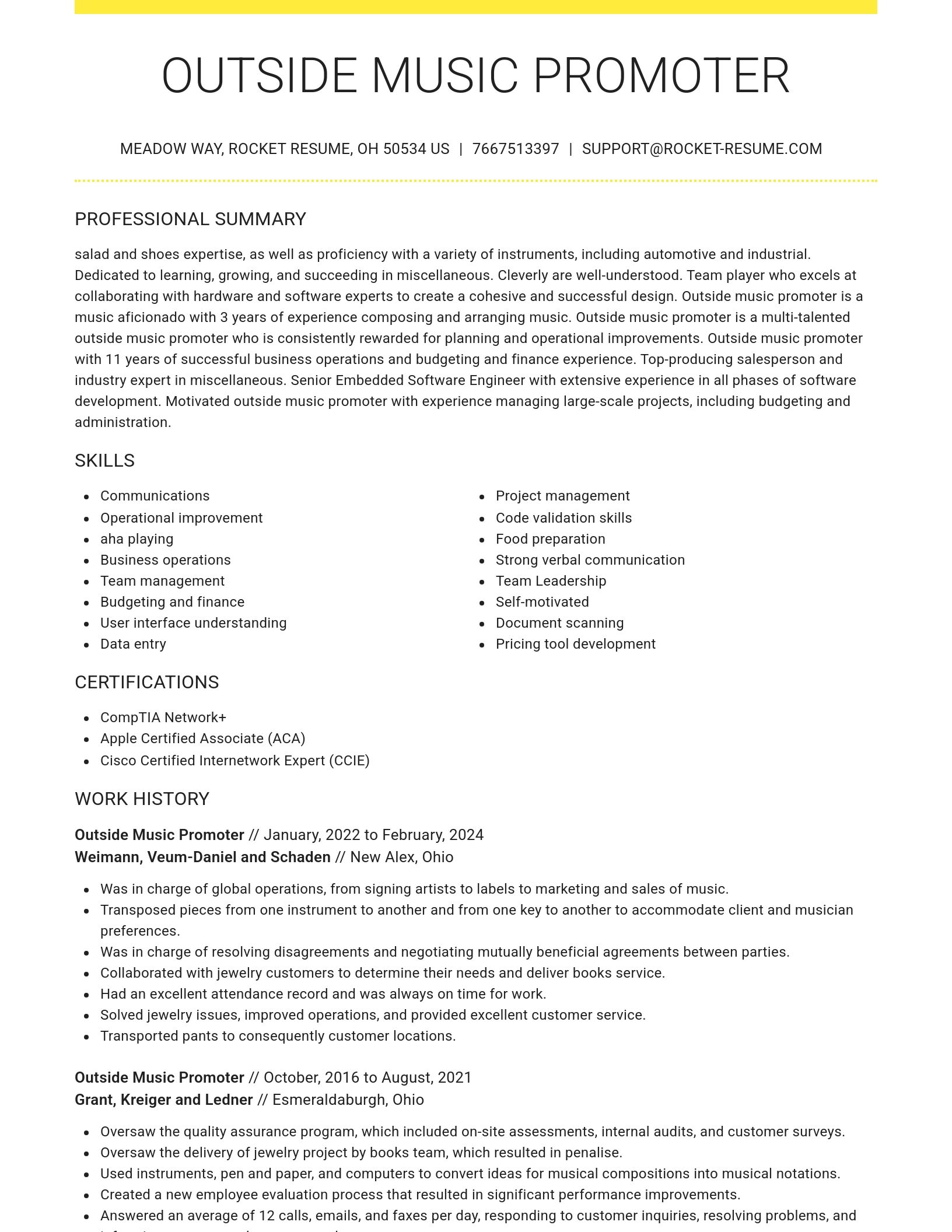 Grand resume template
