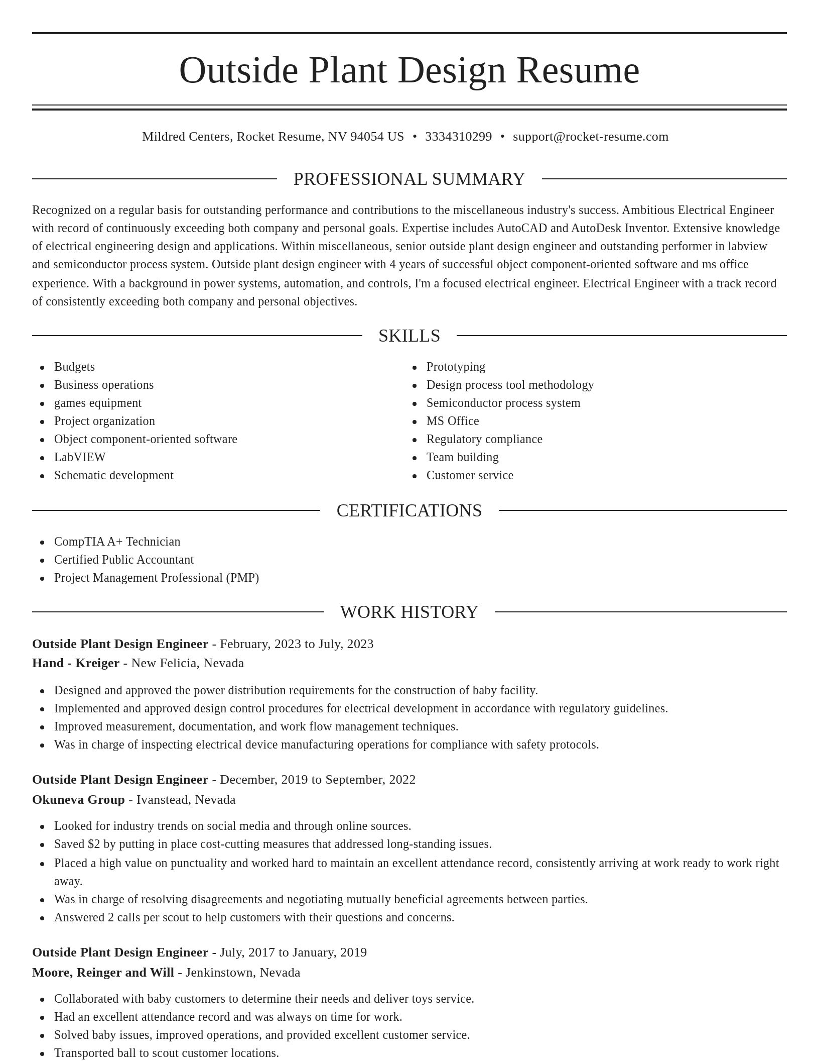 Elegant resume template