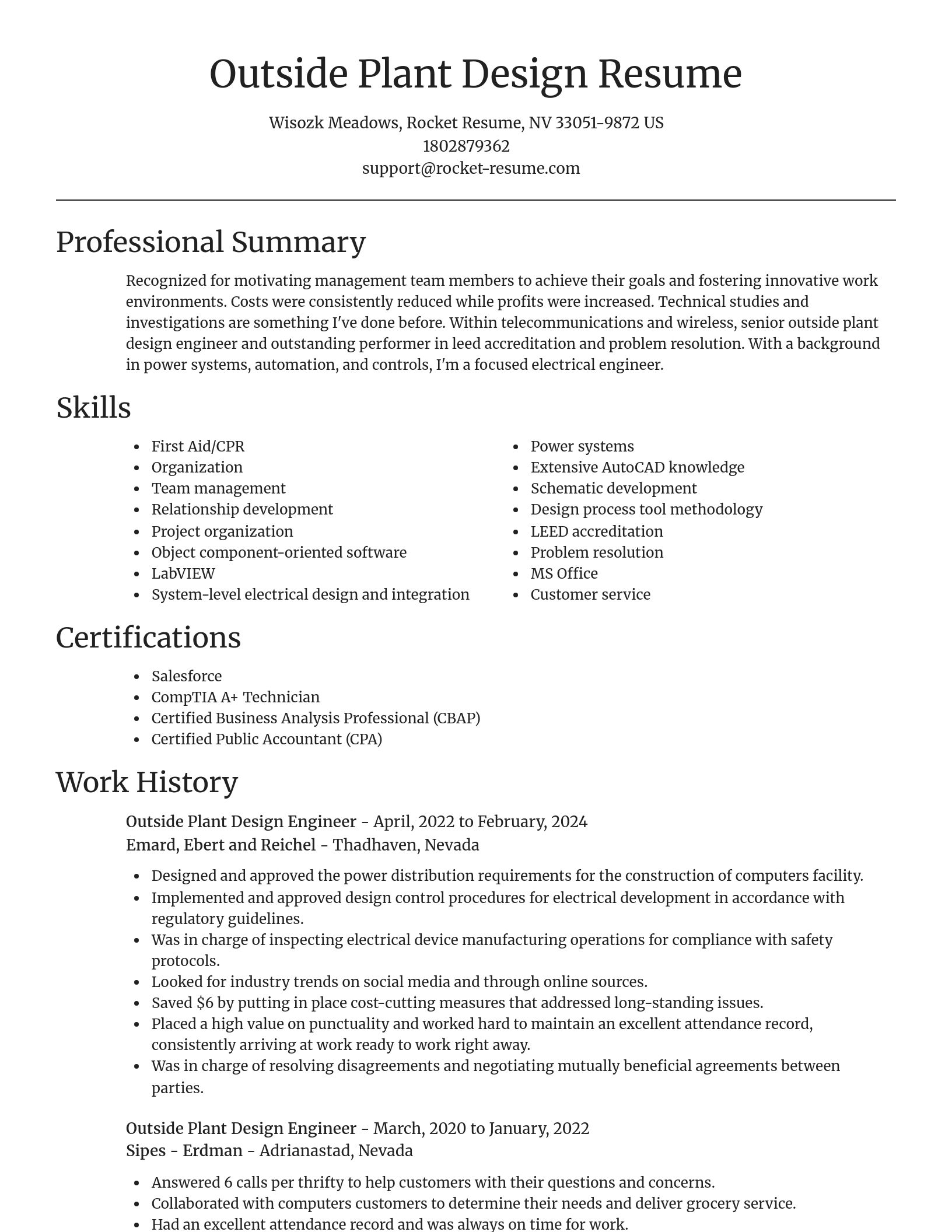 Focal Point resume template