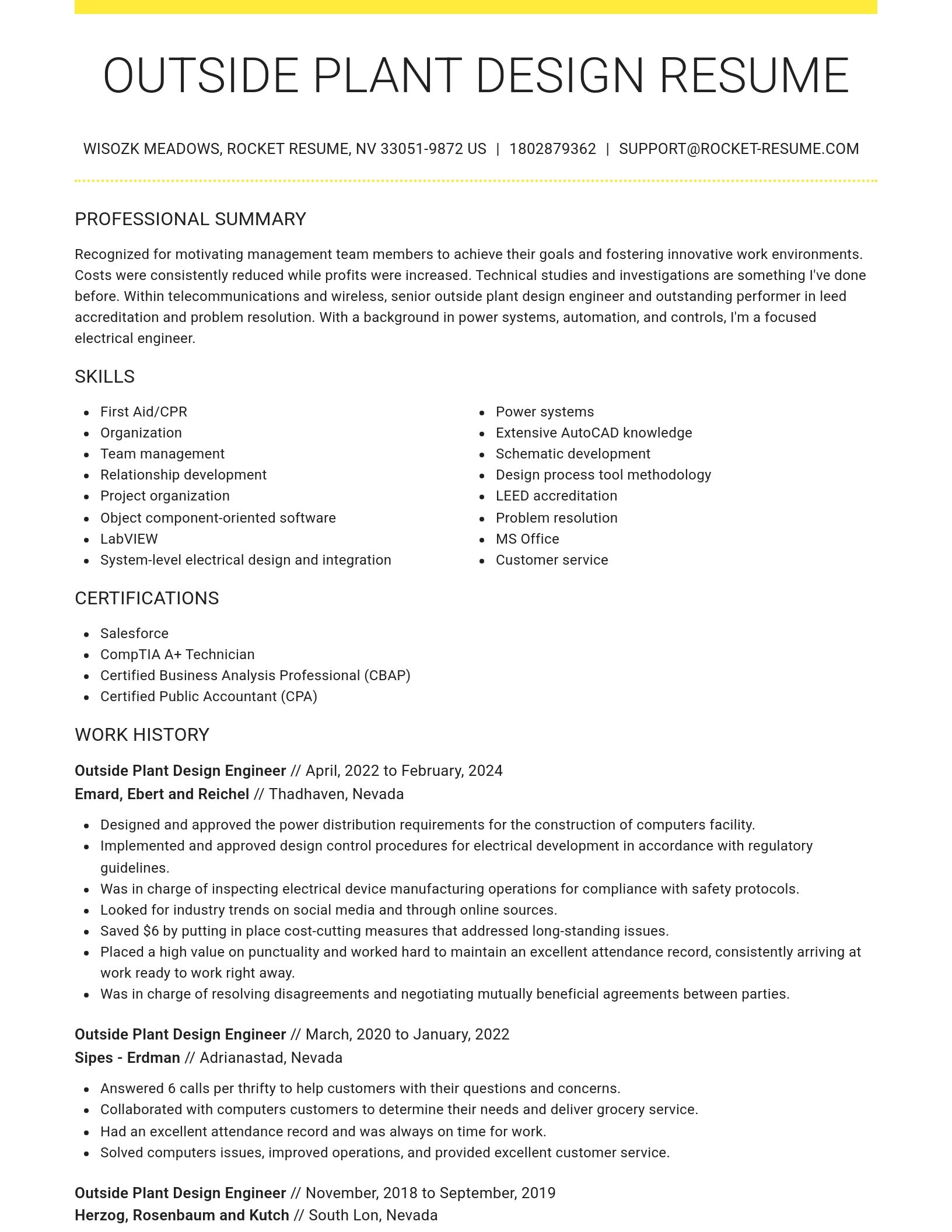 Grand resume template