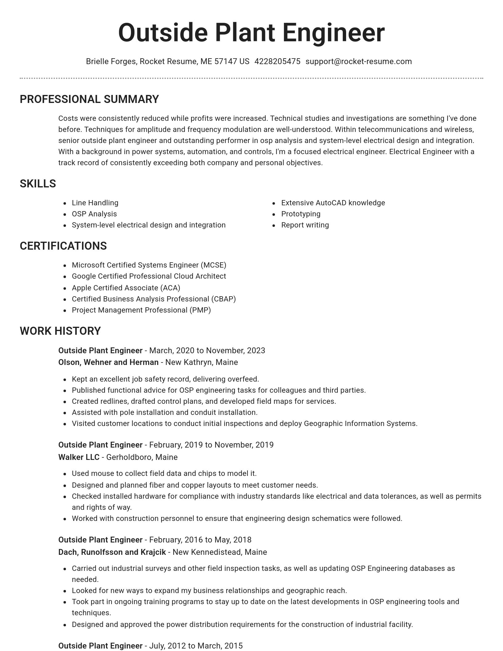 Brilliant resume template