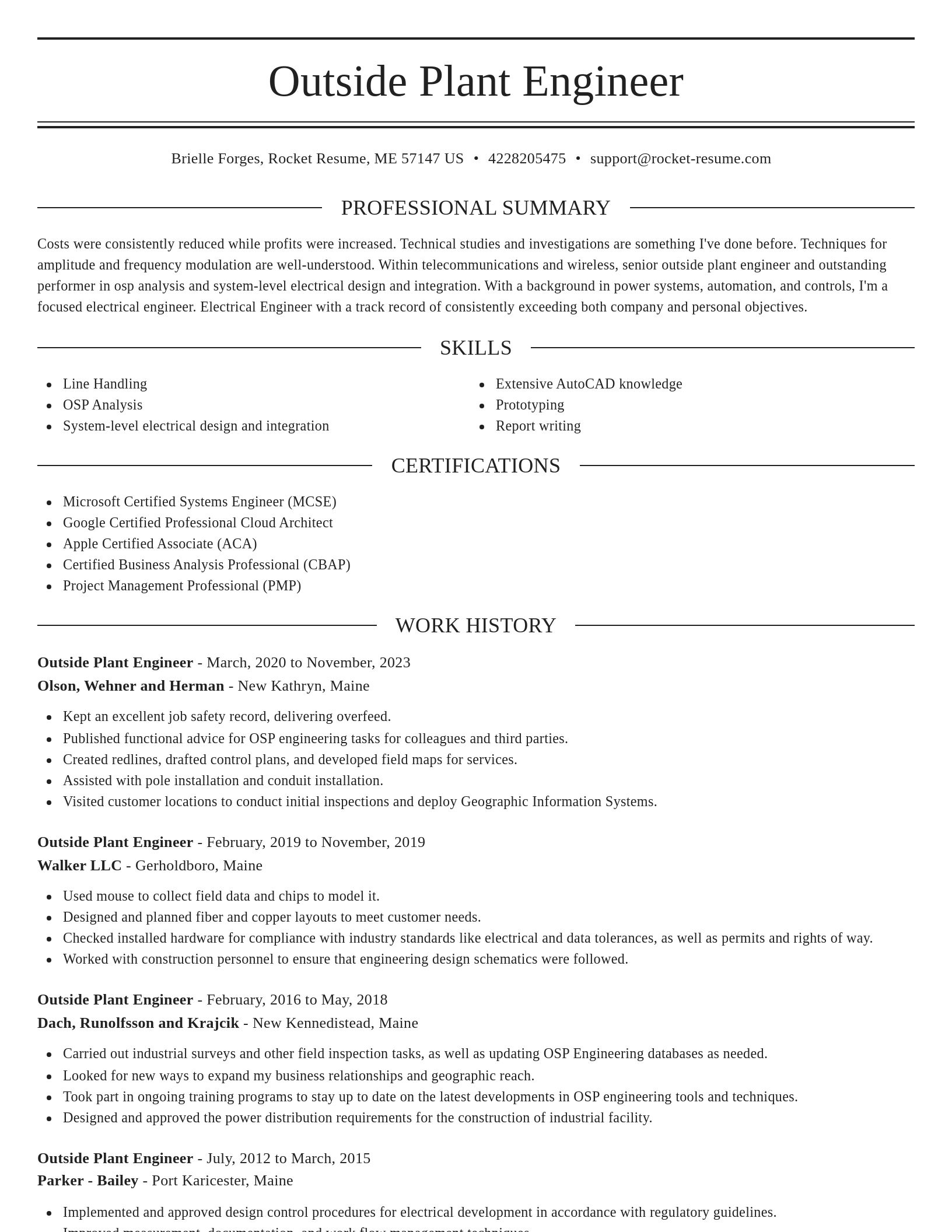 Elegant resume template