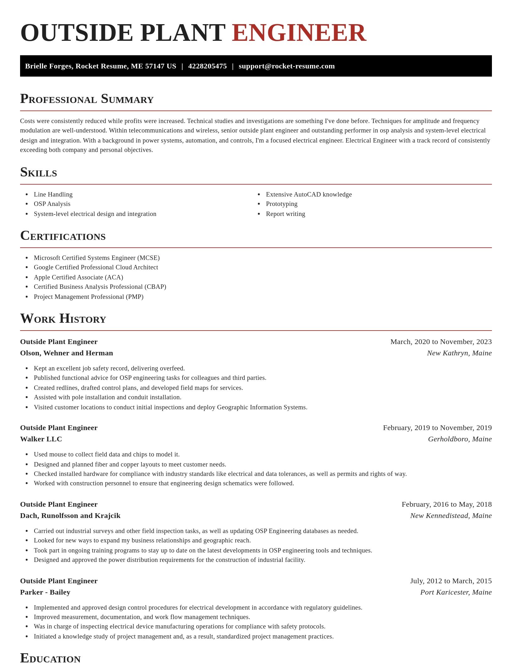 Exquisite resume template