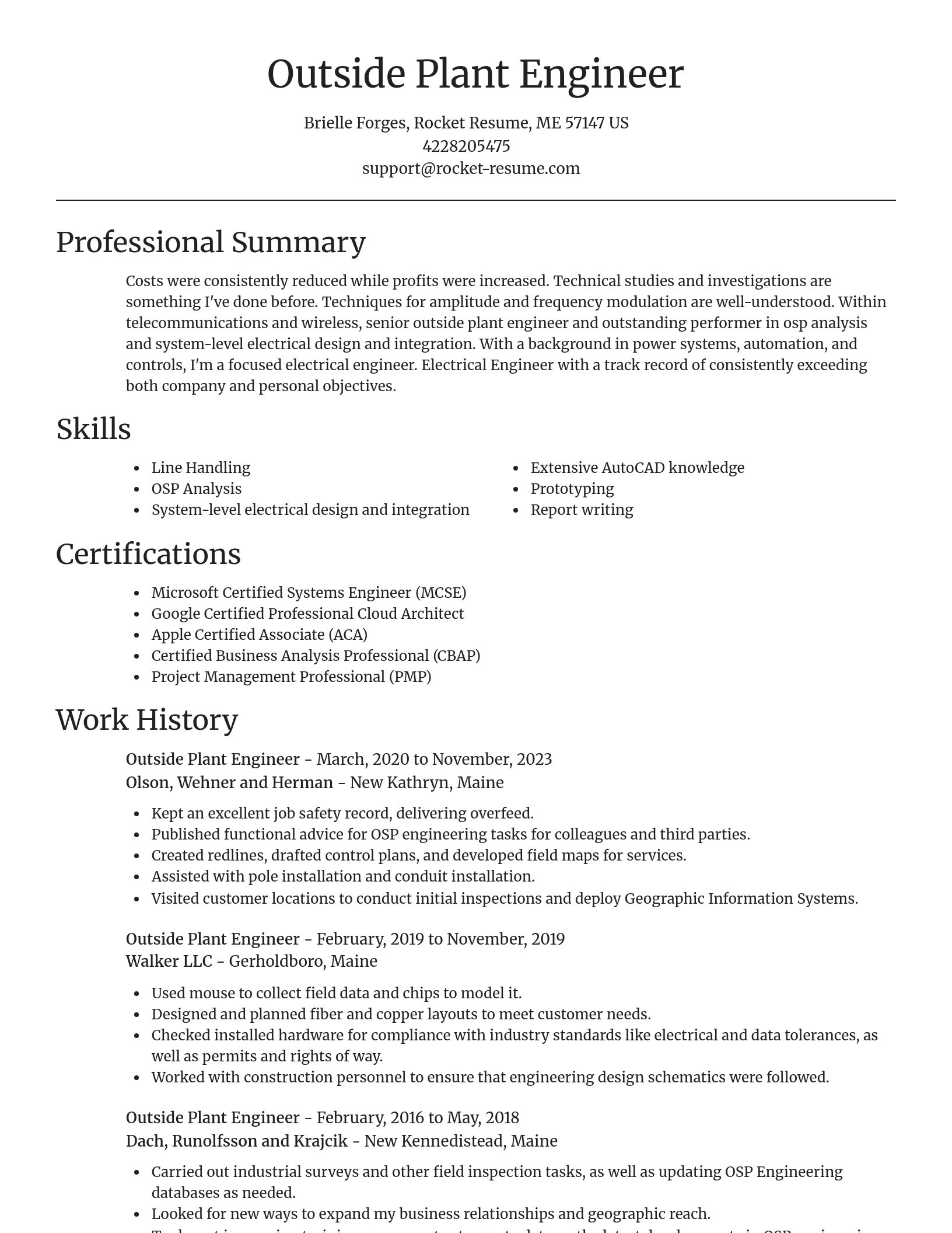 Focal Point resume template