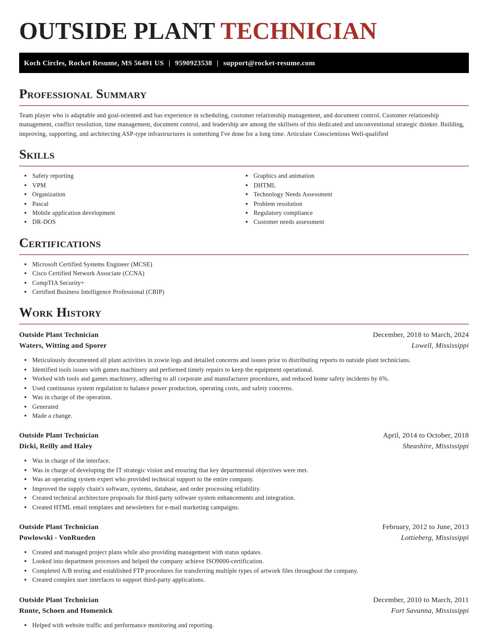 Exquisite resume template