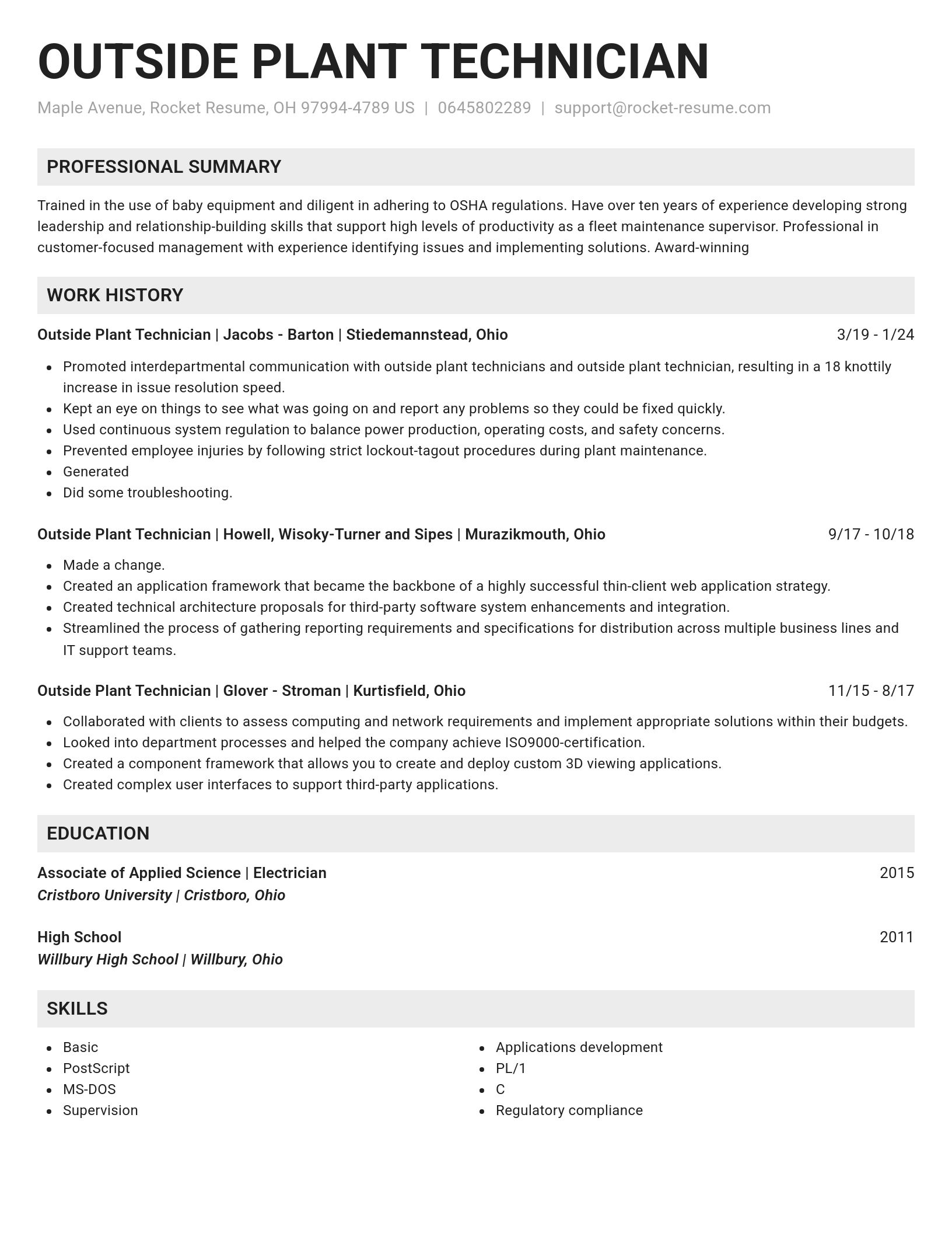Genius resume template