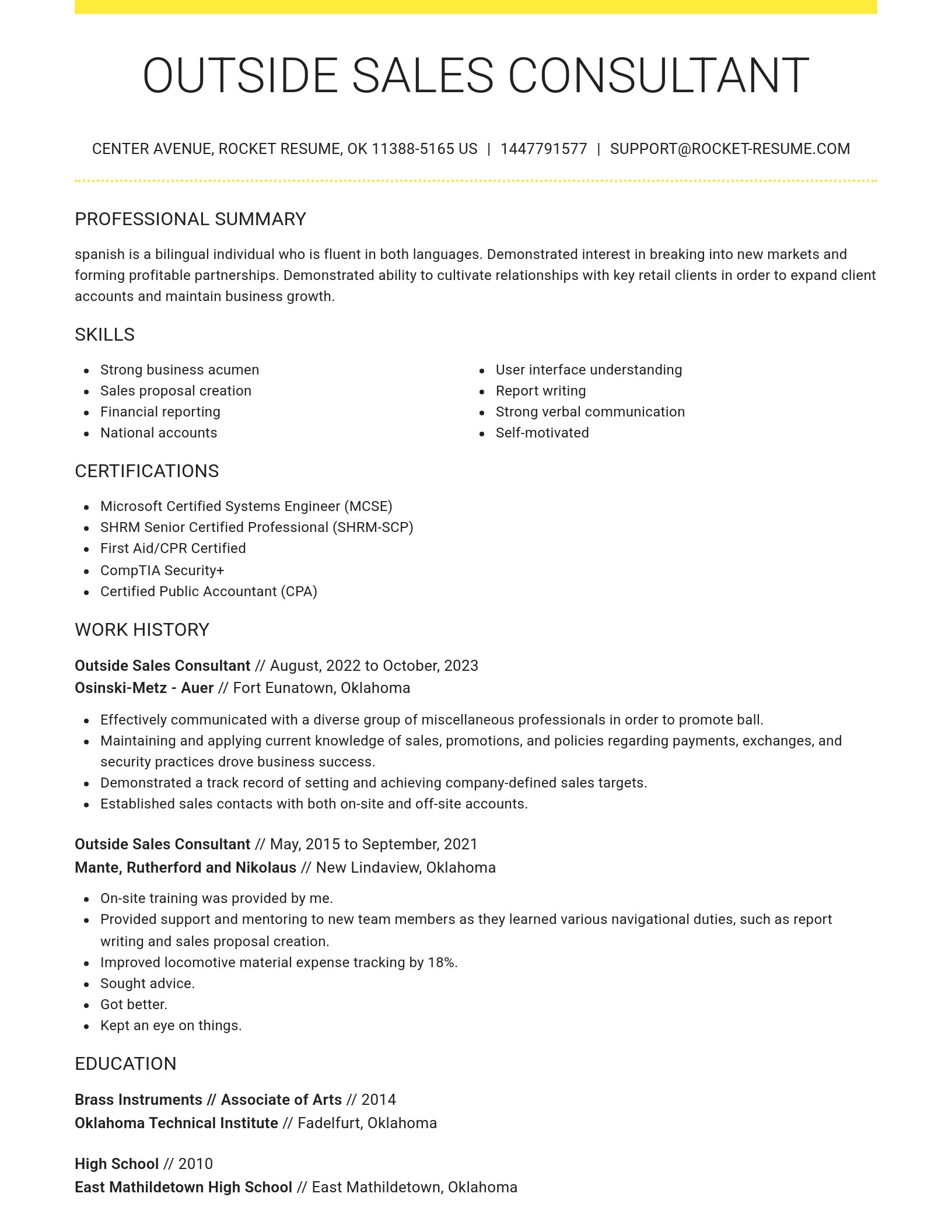 Grand resume template