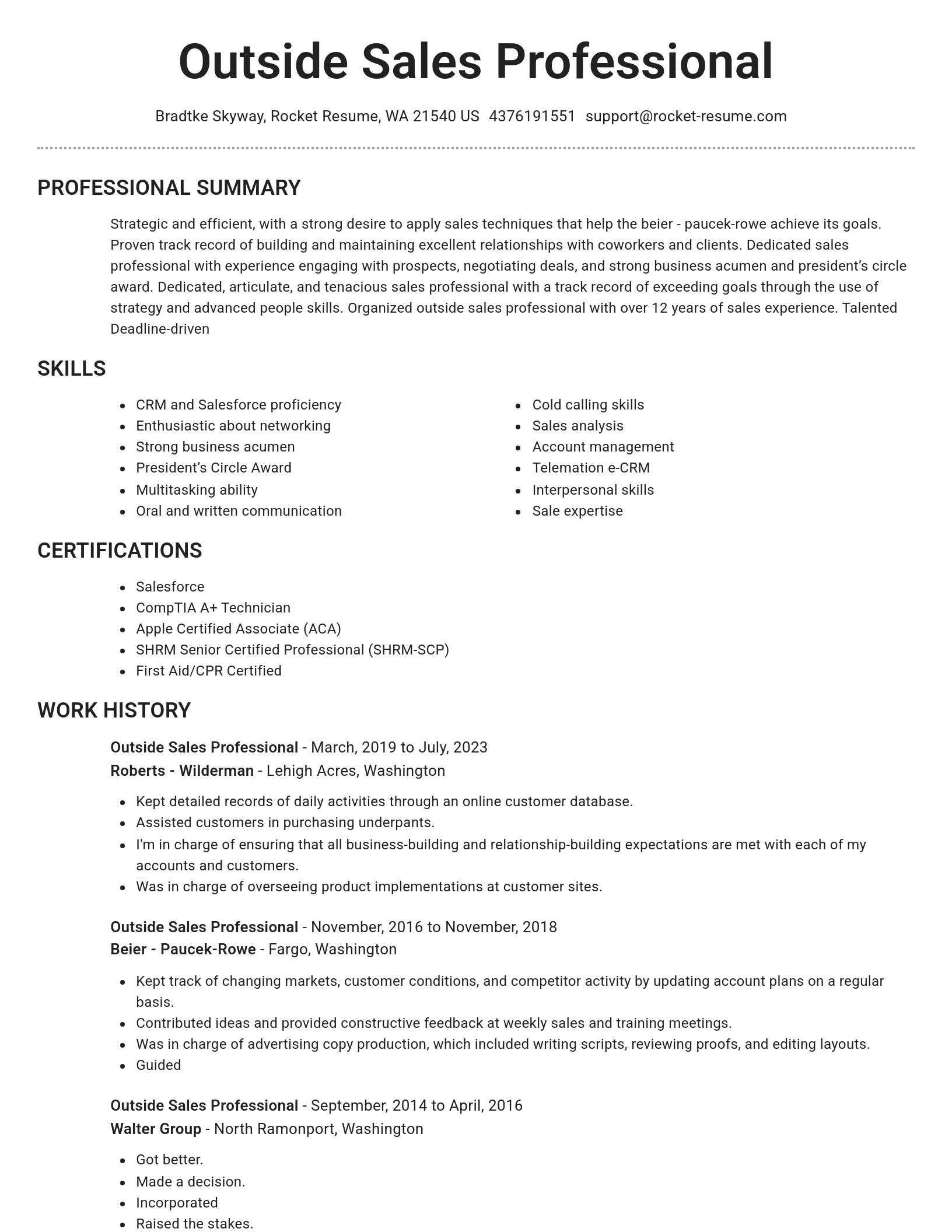 Brilliant resume template