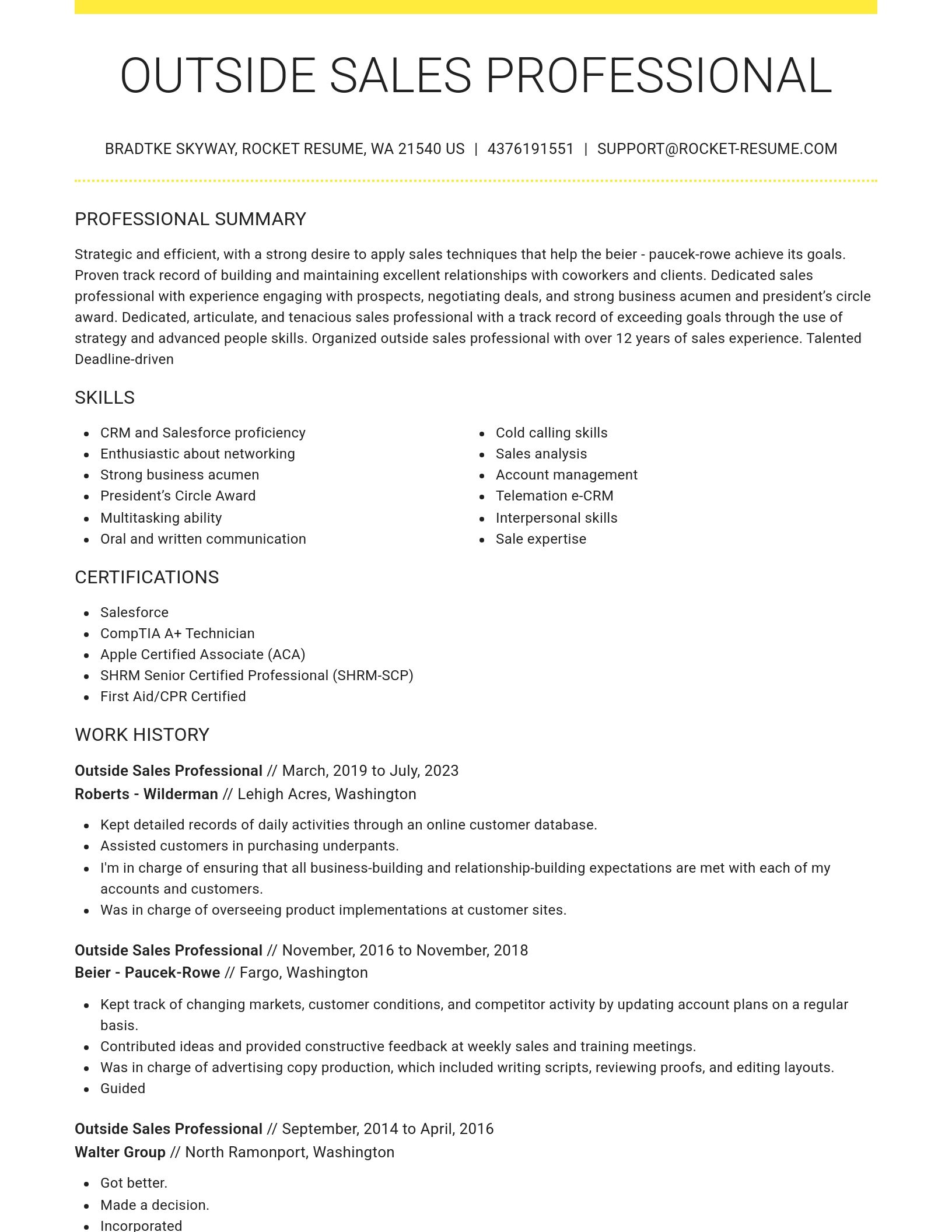 Grand resume template