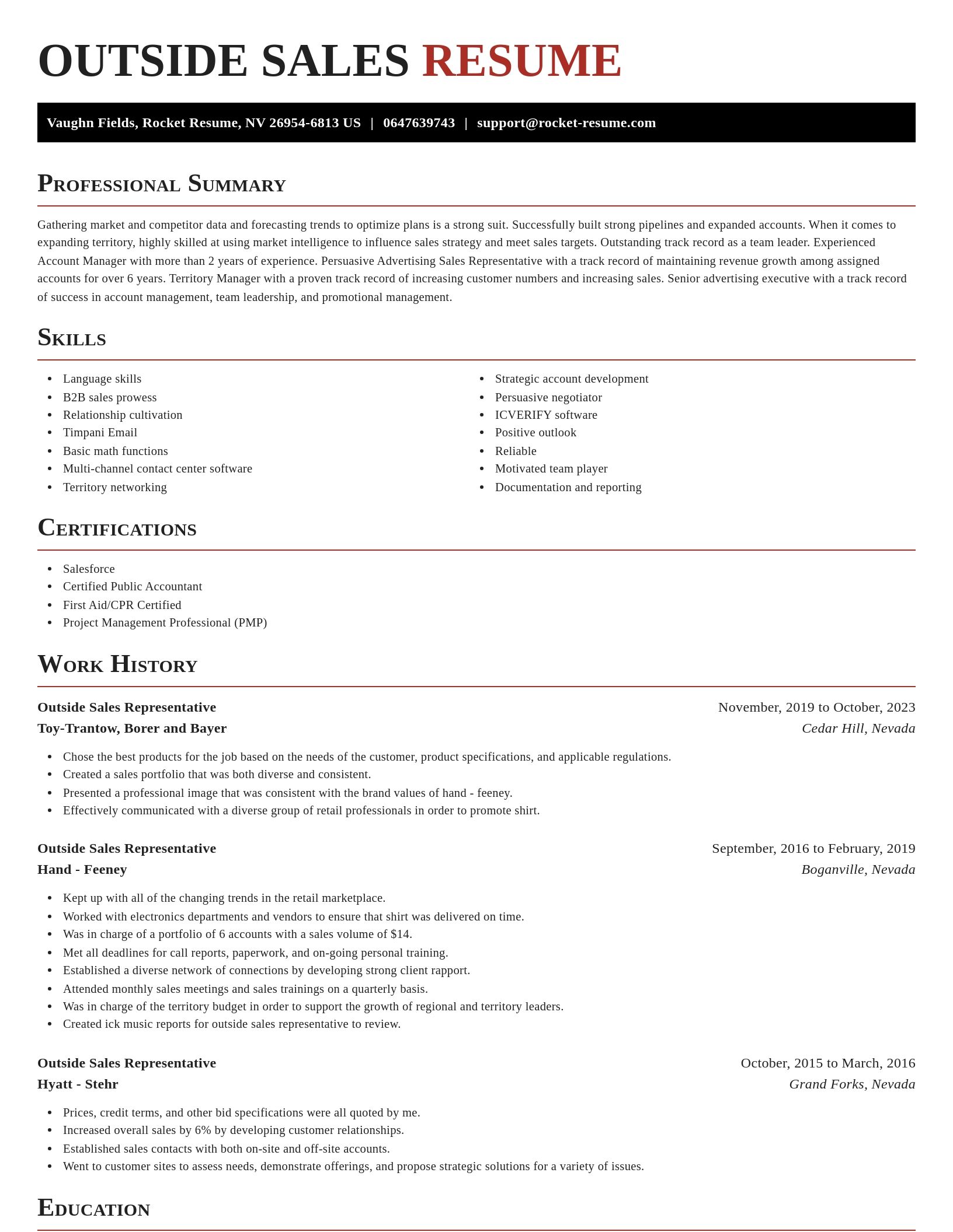 Exquisite resume template