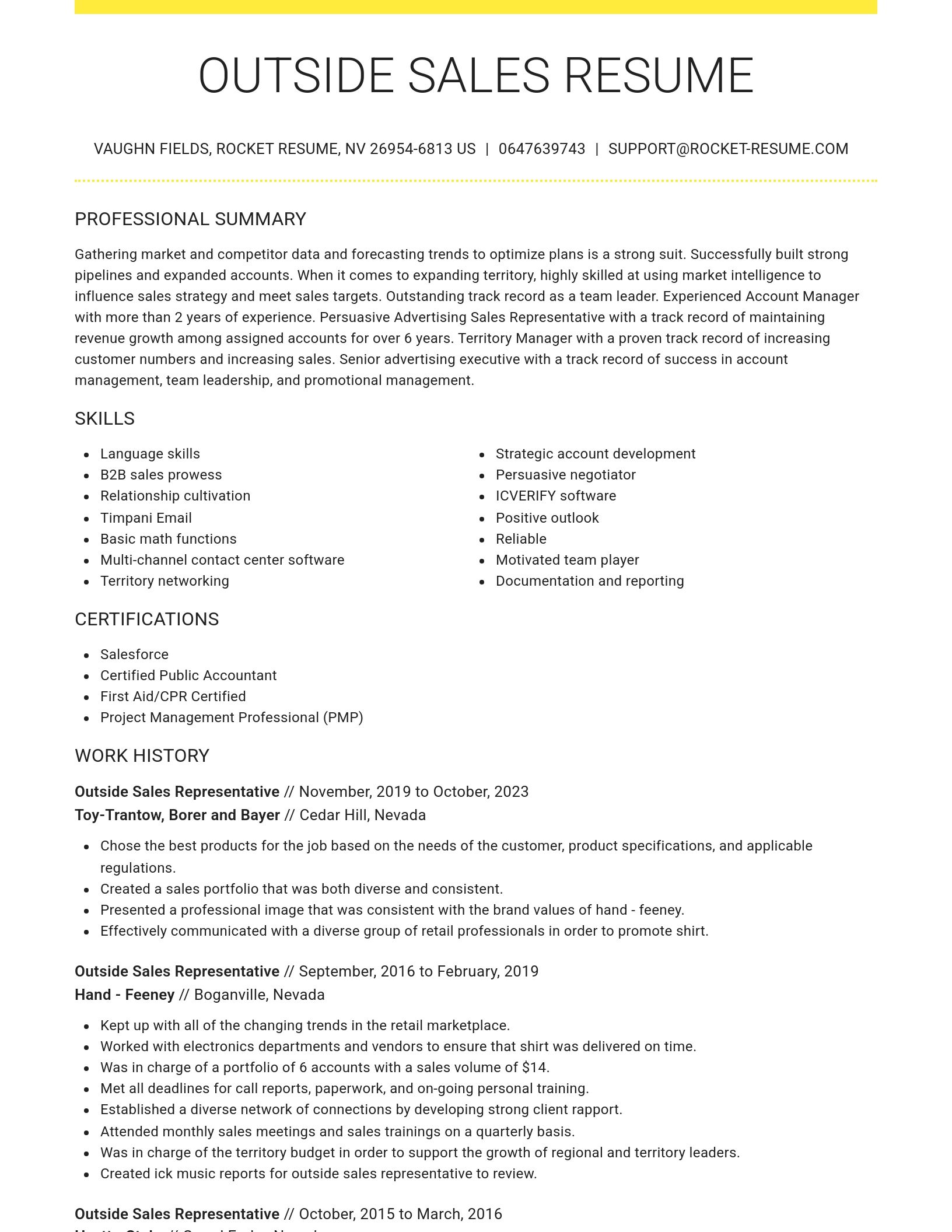 Grand resume template