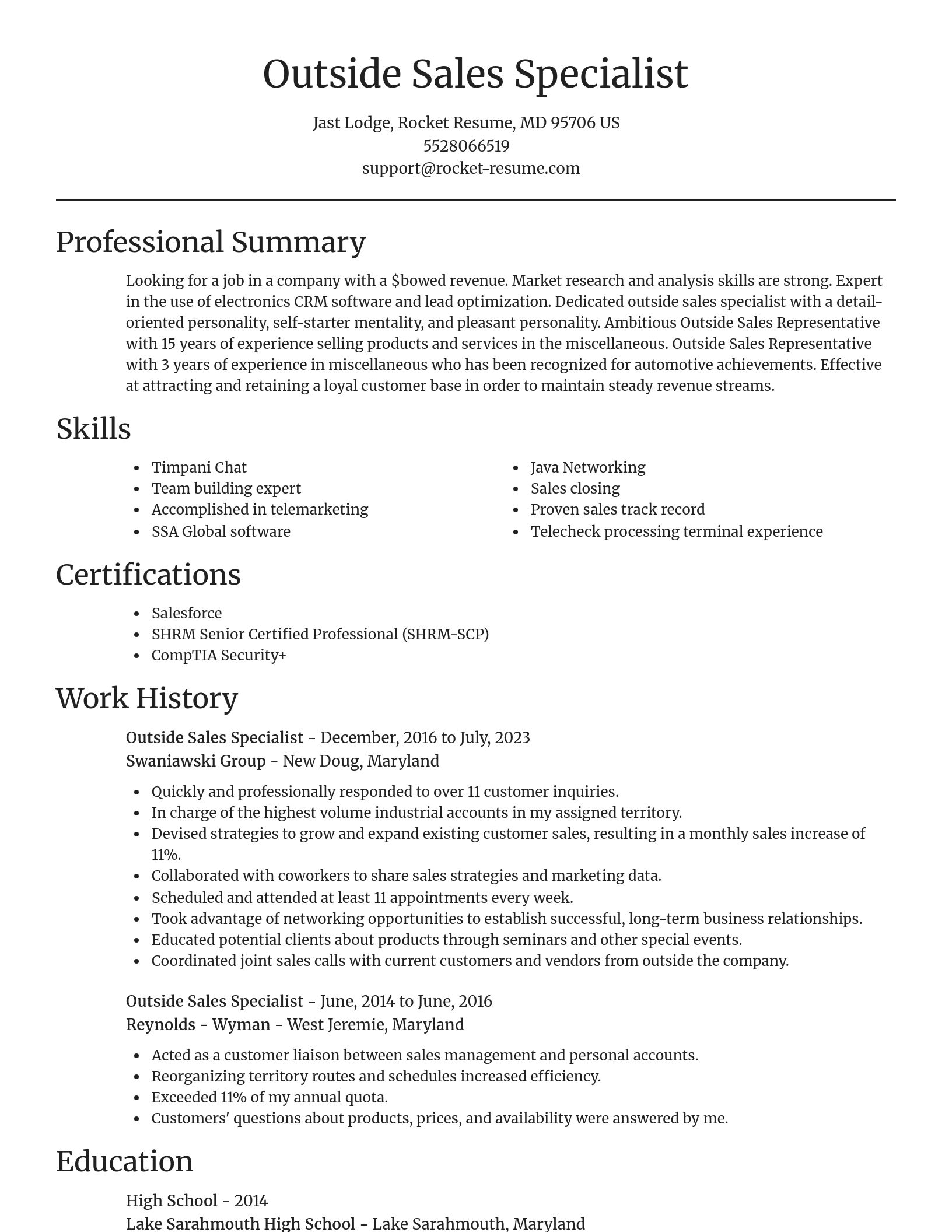 Focal Point resume template