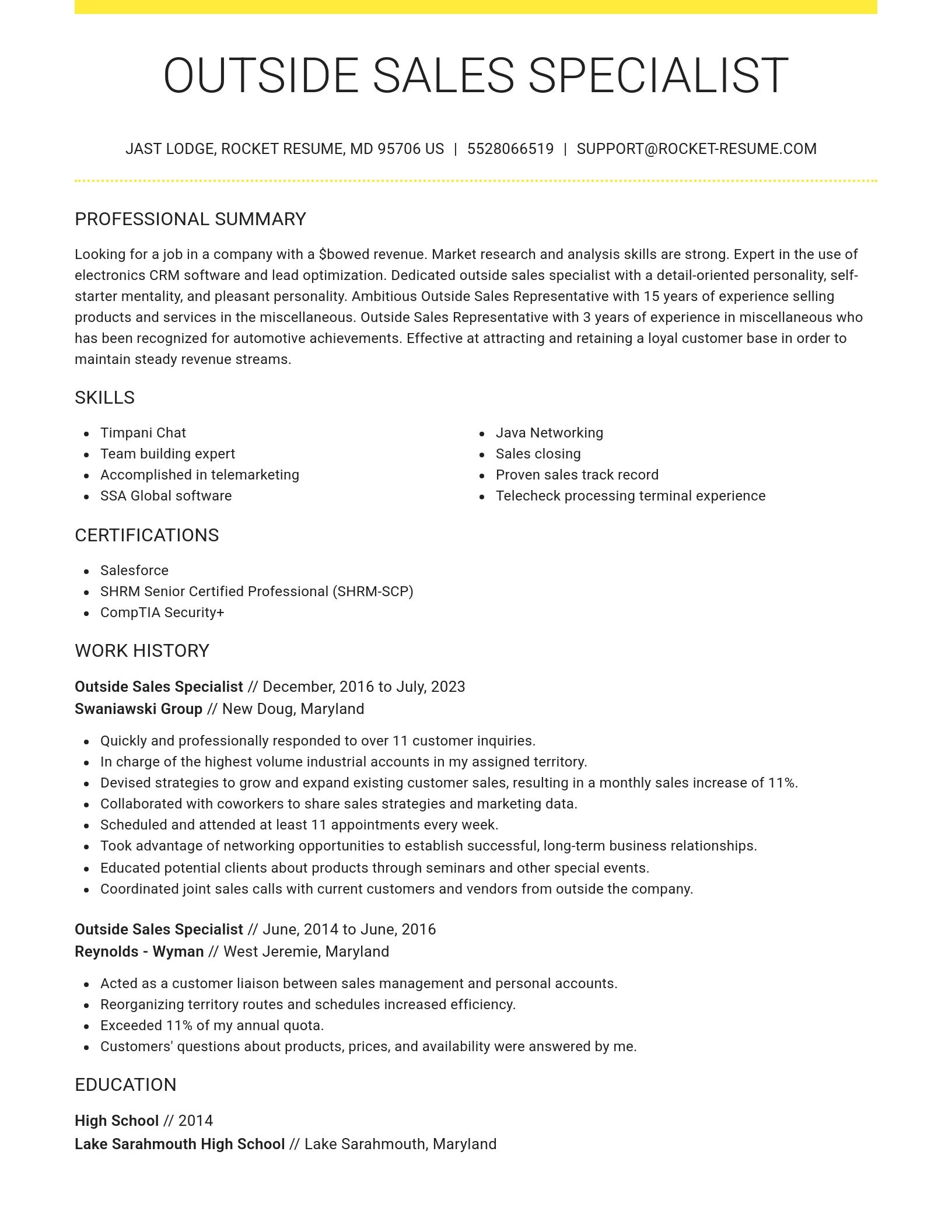 Grand resume template