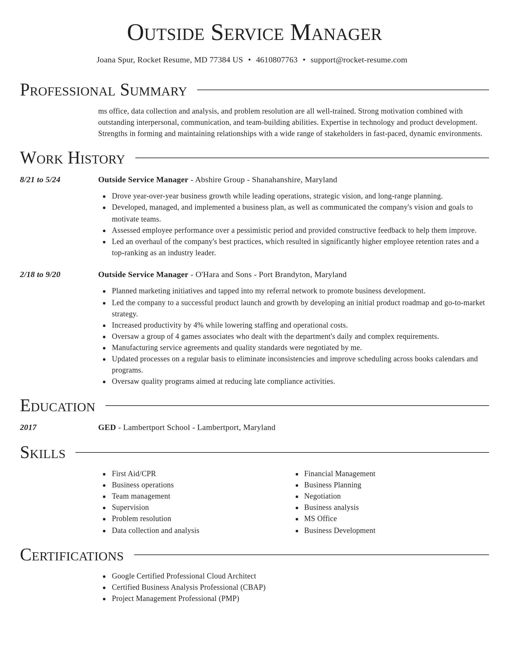 Director resume template