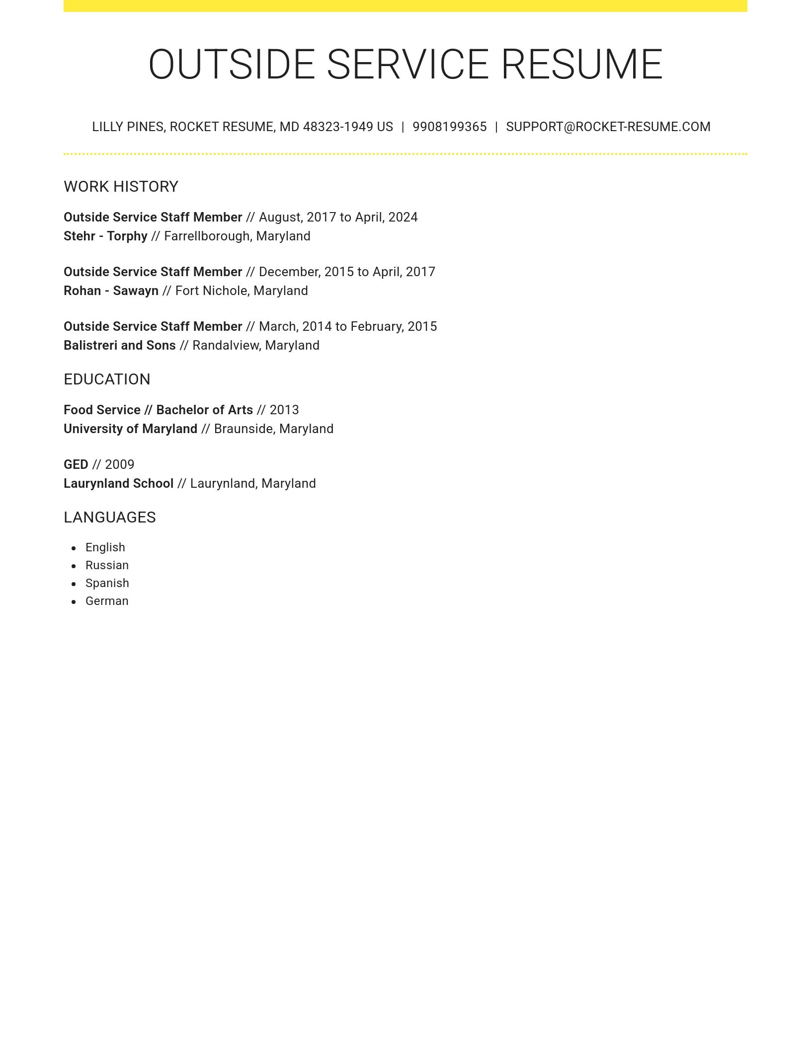 Grand resume template